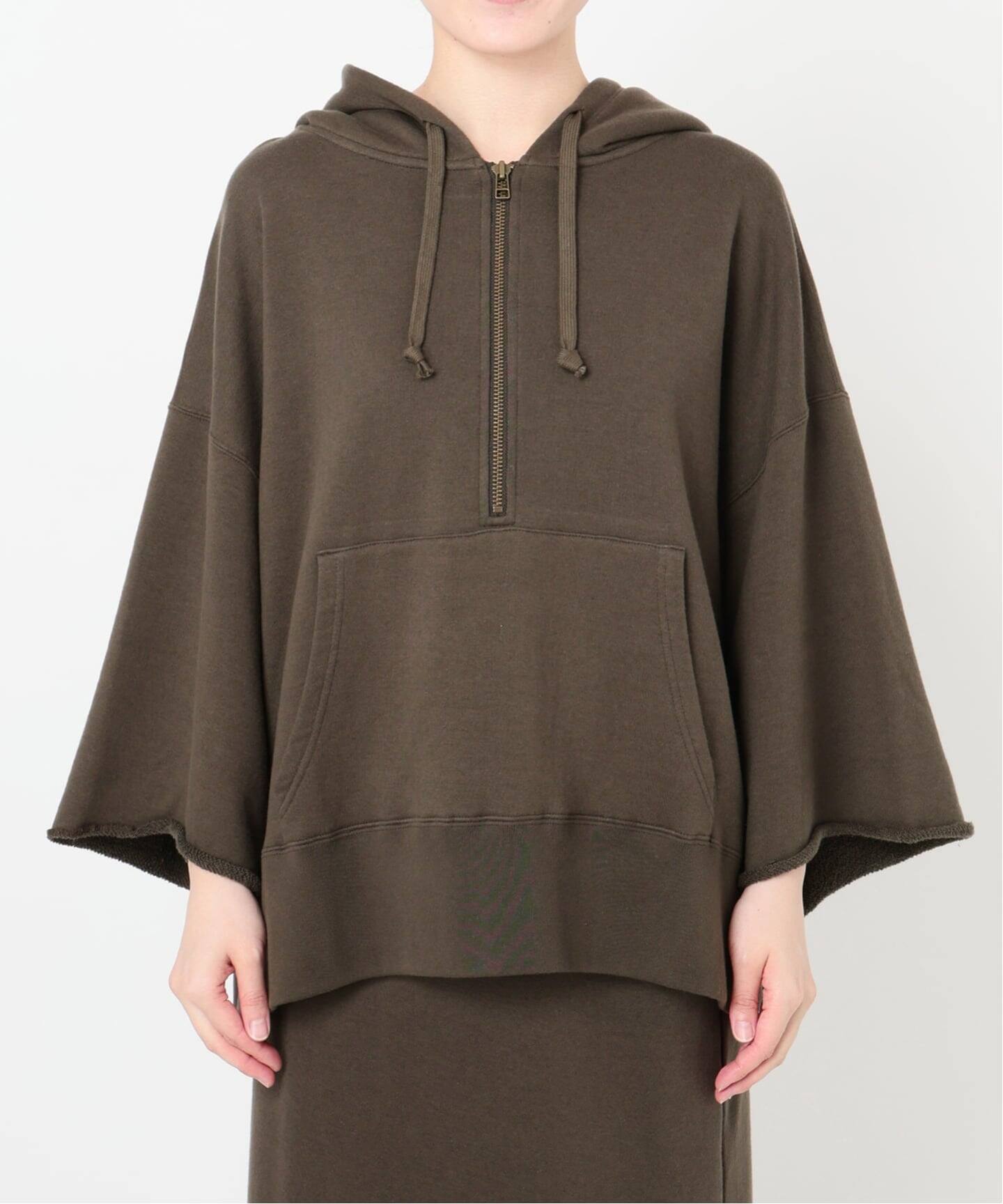 ウールミックスハーフジップフーディ（Tシャツ／カットソー