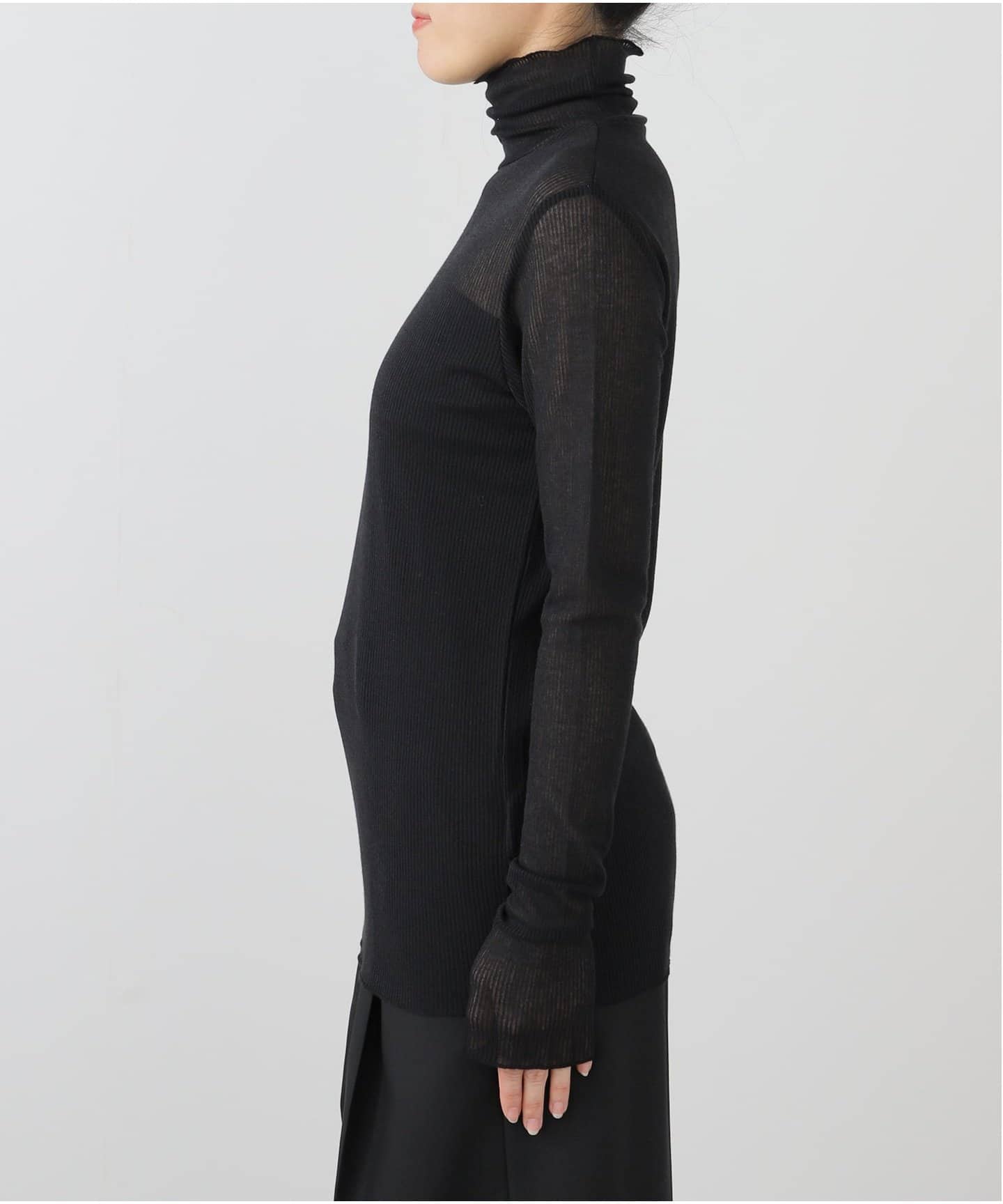 シアーリブロングスリーブT（ニット／セーター）｜AP STUDIO（エーピー