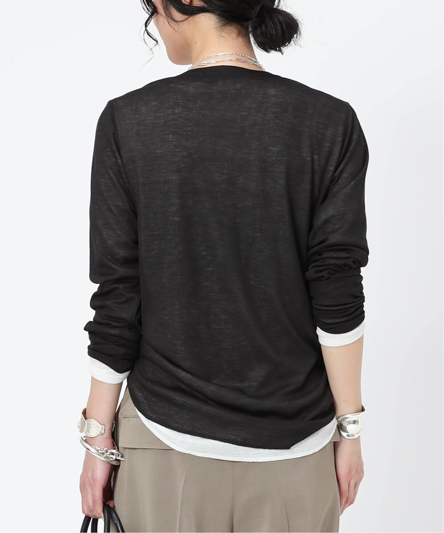 AP STUDIOメロータッチヘンリーネックTシャツ　ホワイトタグあり メロータッチヘンリーネックTシャツ（Tシャツ／カットソー）｜AP