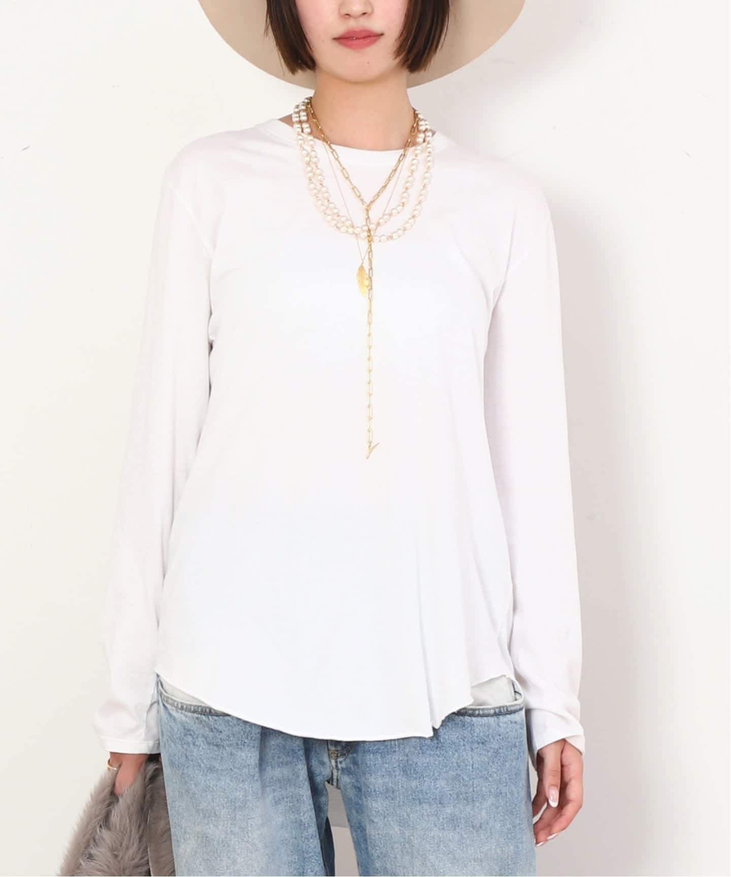 追加New round tail T-sh（Tシャツ／カットソー）｜AP STUDIO