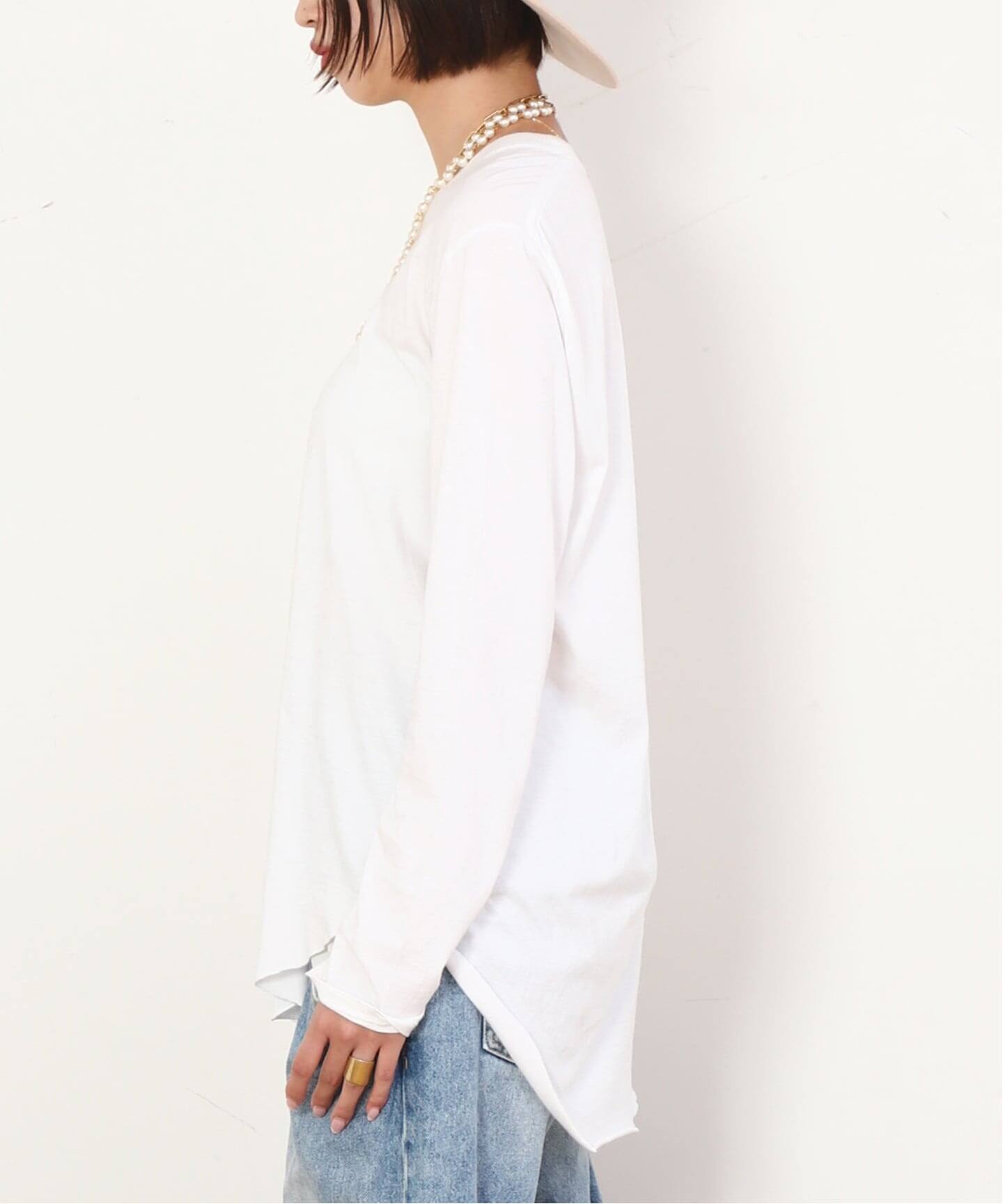 追加2New round tail T-sh（Tシャツ／カットソー）｜AP STUDIO