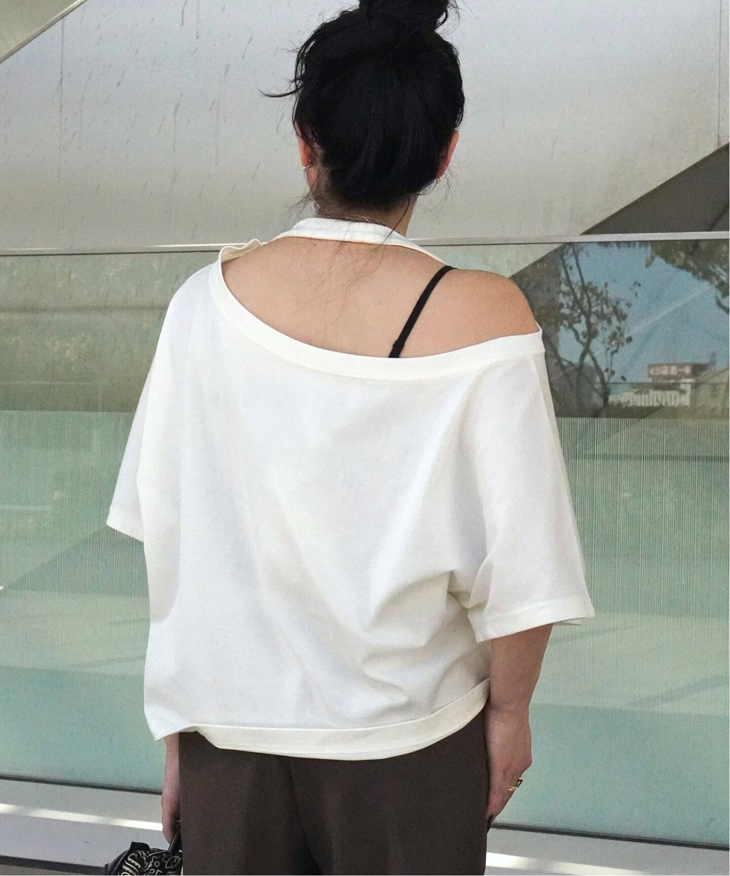 オープンバックTシャツ（Tシャツ／カットソー）｜AP STUDIO