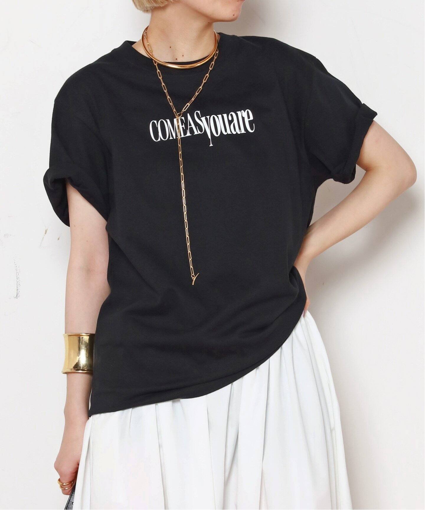 L&#39;Appartement DEUXIEME CLASSE - 新品タグ付き　AP STUDIO Distortion Tシャツ  ブラック 追加》ビッグTシャツ（Tシャツ／カットソー）｜AP STUDIO
