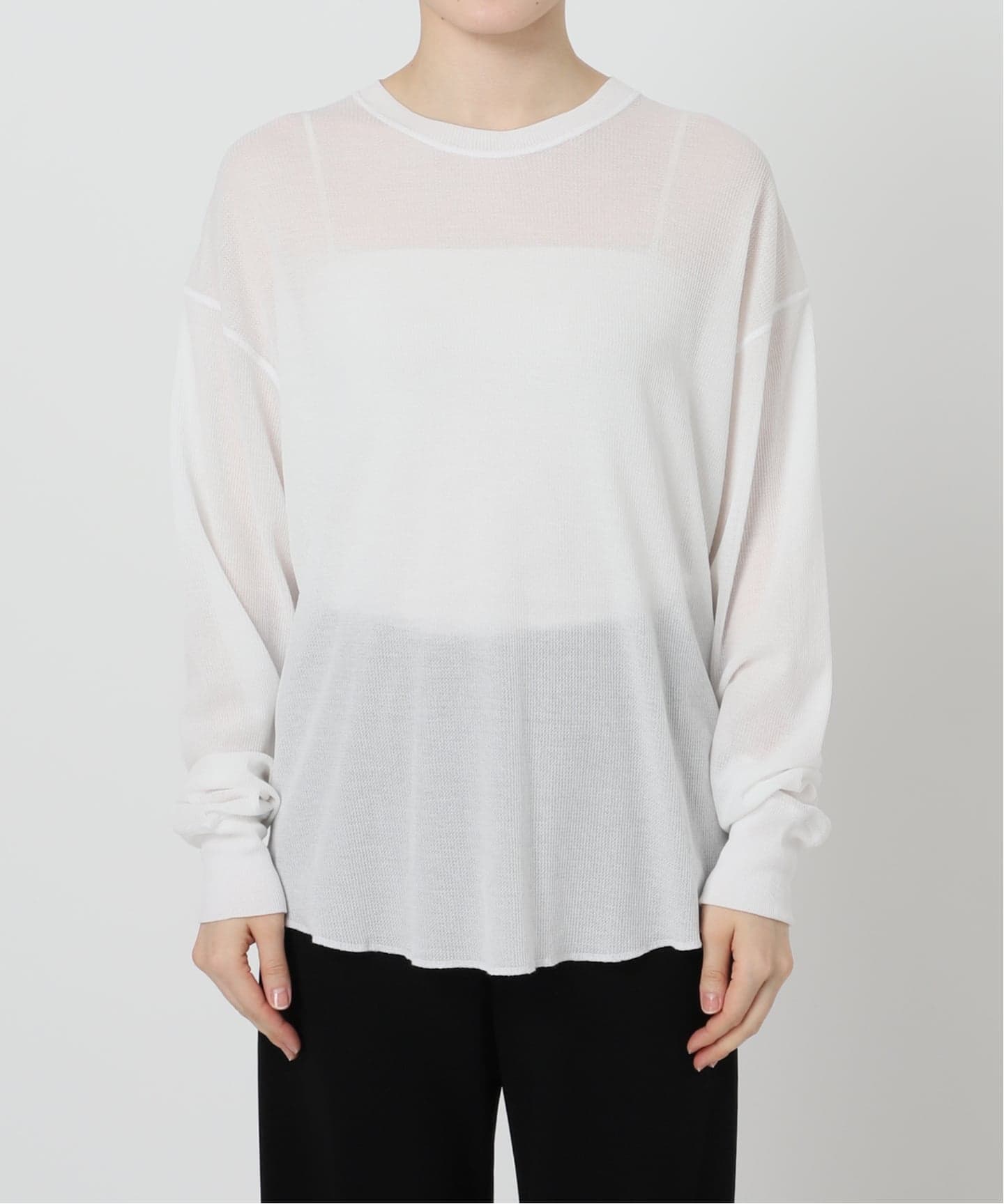 New シアーワッフルTシャツ（Tシャツ／カットソー）｜AP STUDIO