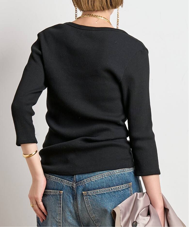 リブUネックプルオーバー（Tシャツ／カットソー）｜AP STUDIO  