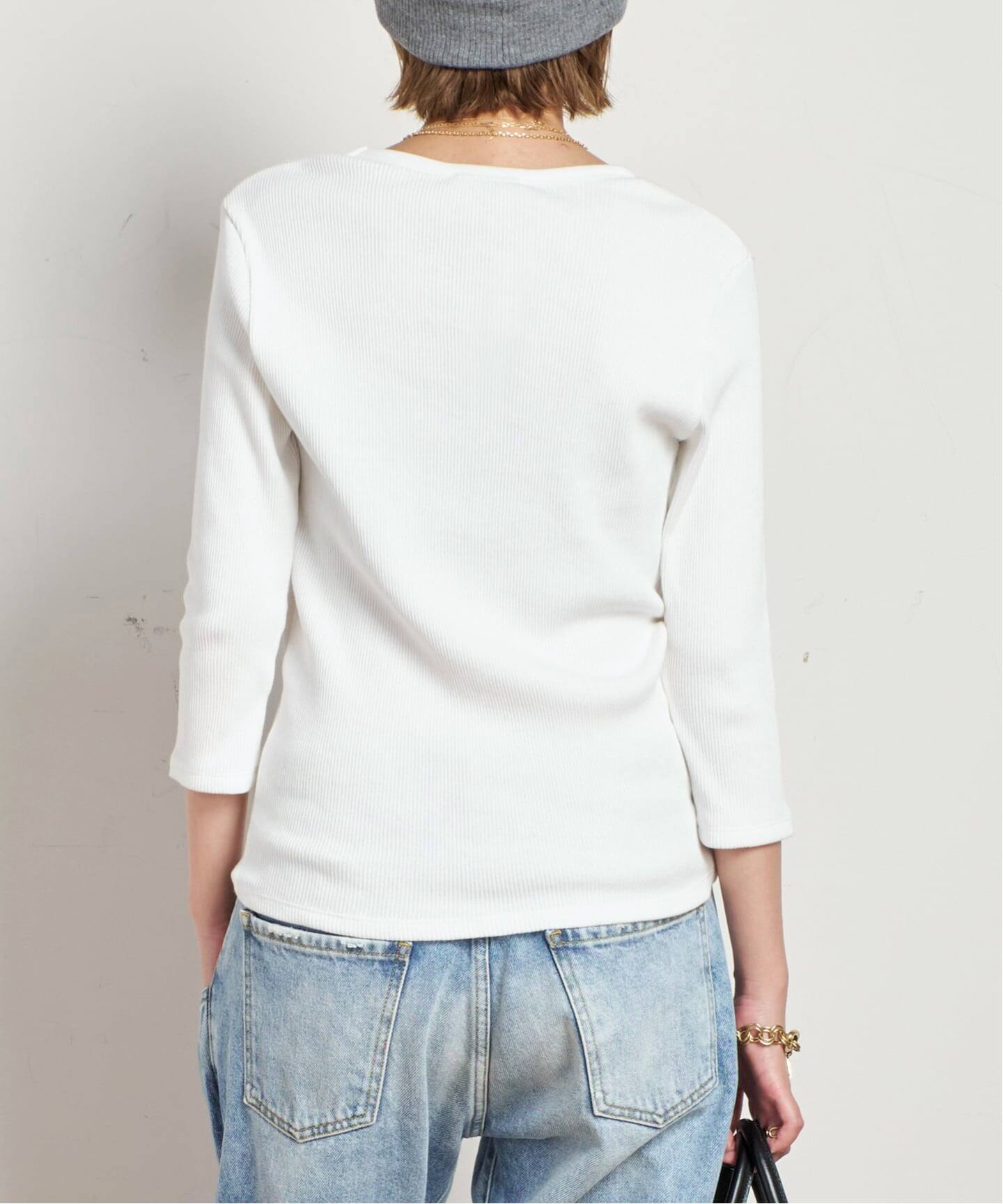 リブUネックプルオーバー（Tシャツ／カットソー）｜AP STUDIO