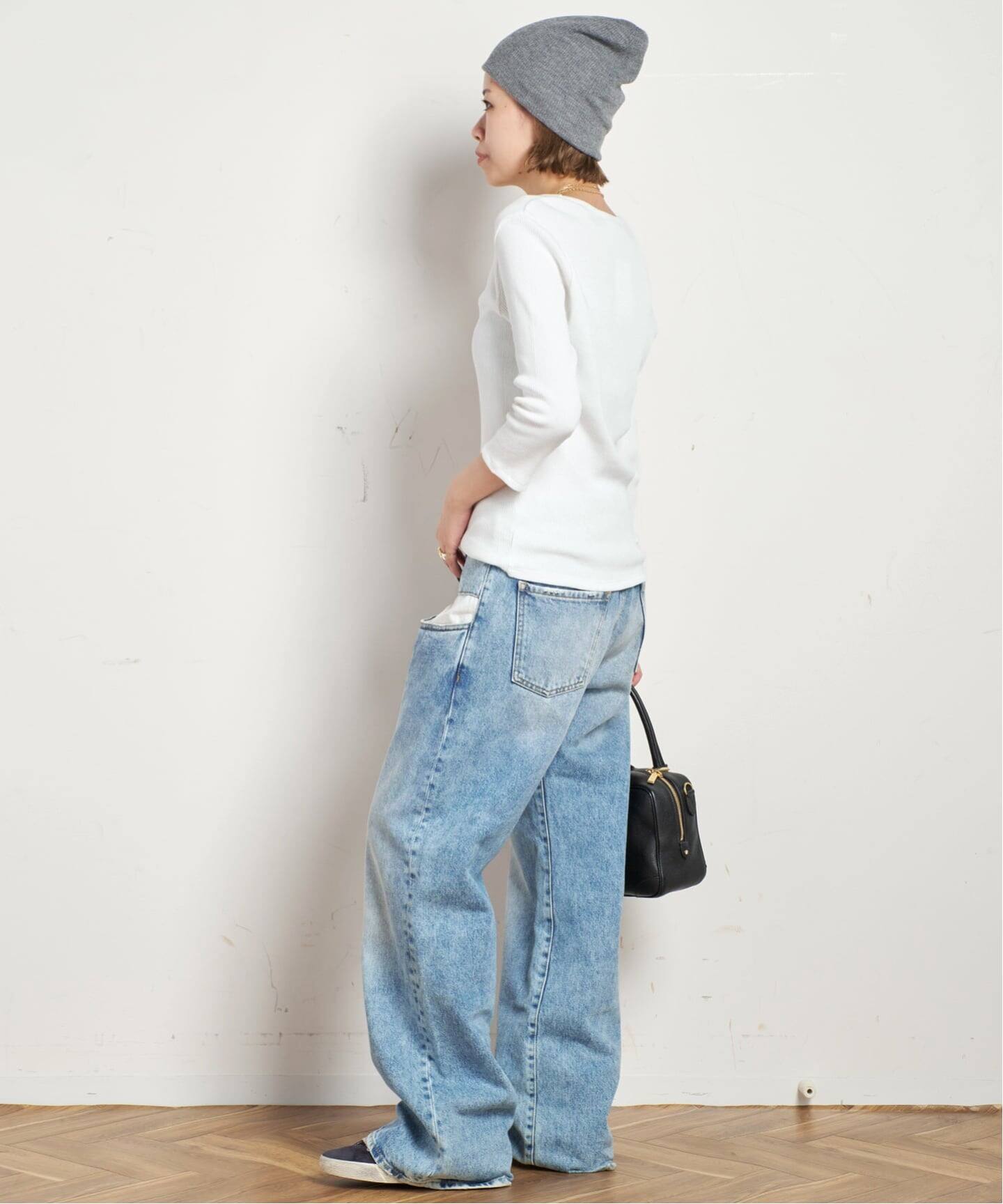 リブUネックプルオーバー（Tシャツ／カットソー）｜AP STUDIO