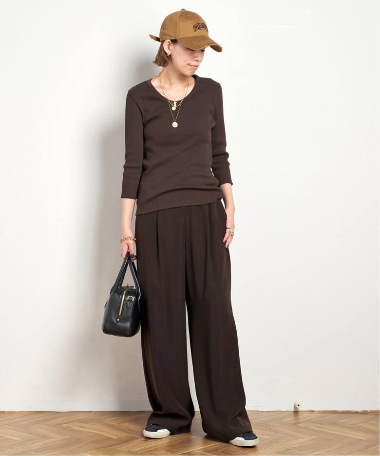 リブUネックプルオーバー（Tシャツ／カットソー）｜AP STUDIO  