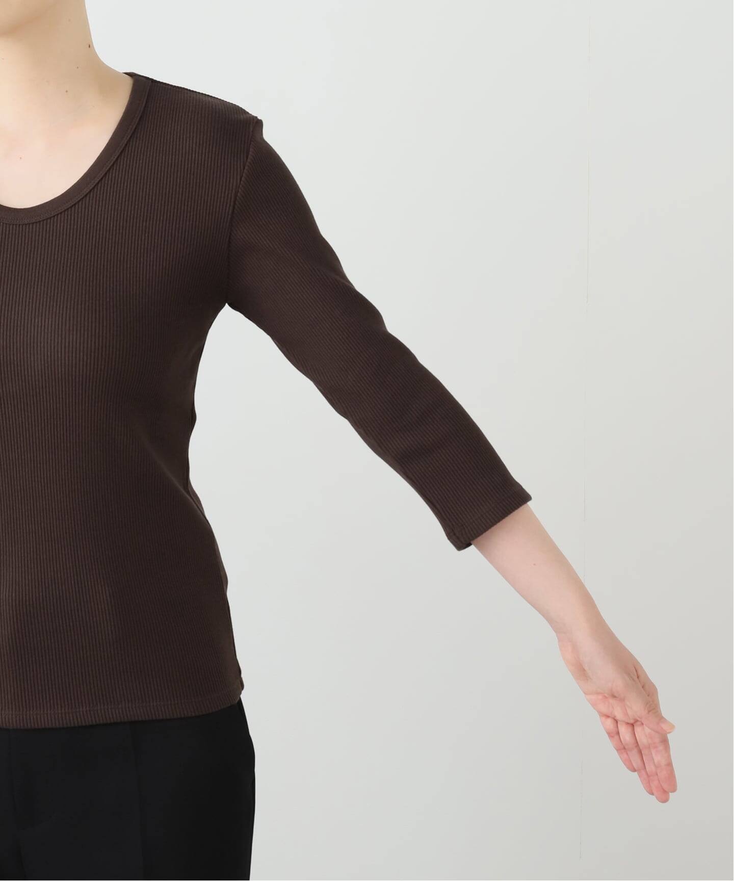 AP STUDIO リブUネックプルオーバー リブUネックプルオーバー（Tシャツ／カットソー）｜AP STUDIO