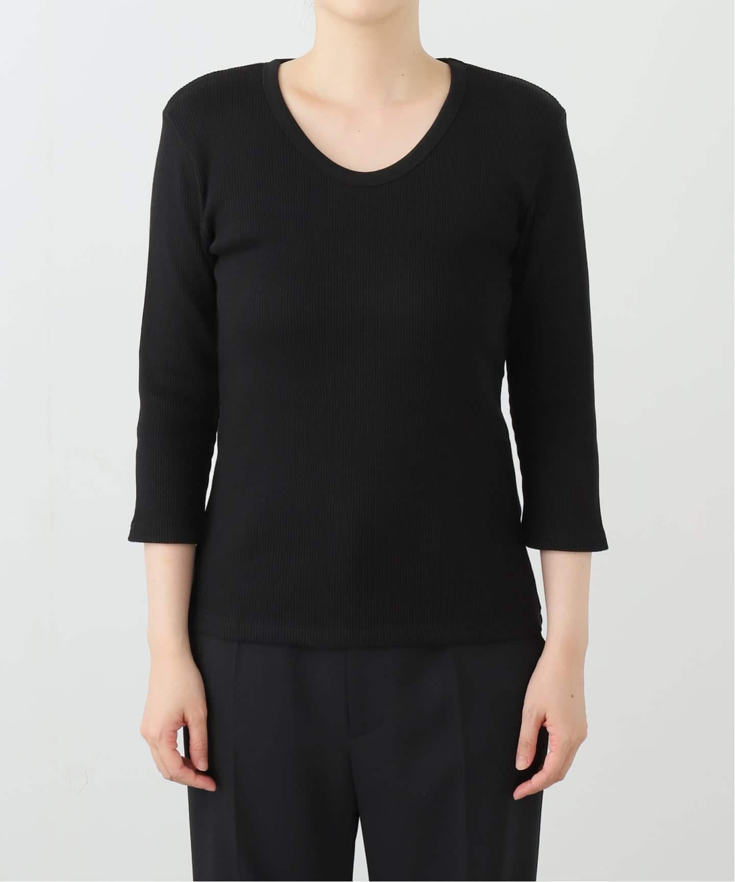 AP STUDIO リブUネックプルオーバー リブUネックプルオーバー（Tシャツ／カットソー）｜AP STUDIO