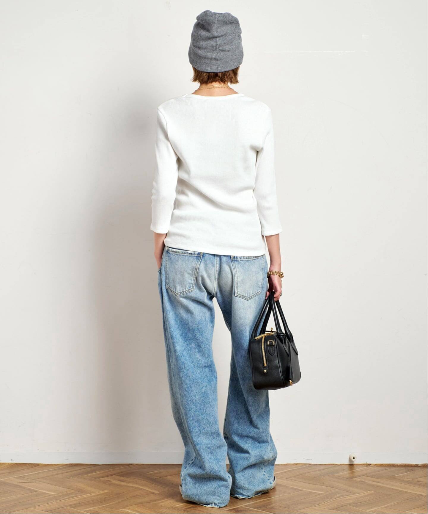 リブUネックプルオーバー（Tシャツ／カットソー）｜AP STUDIO