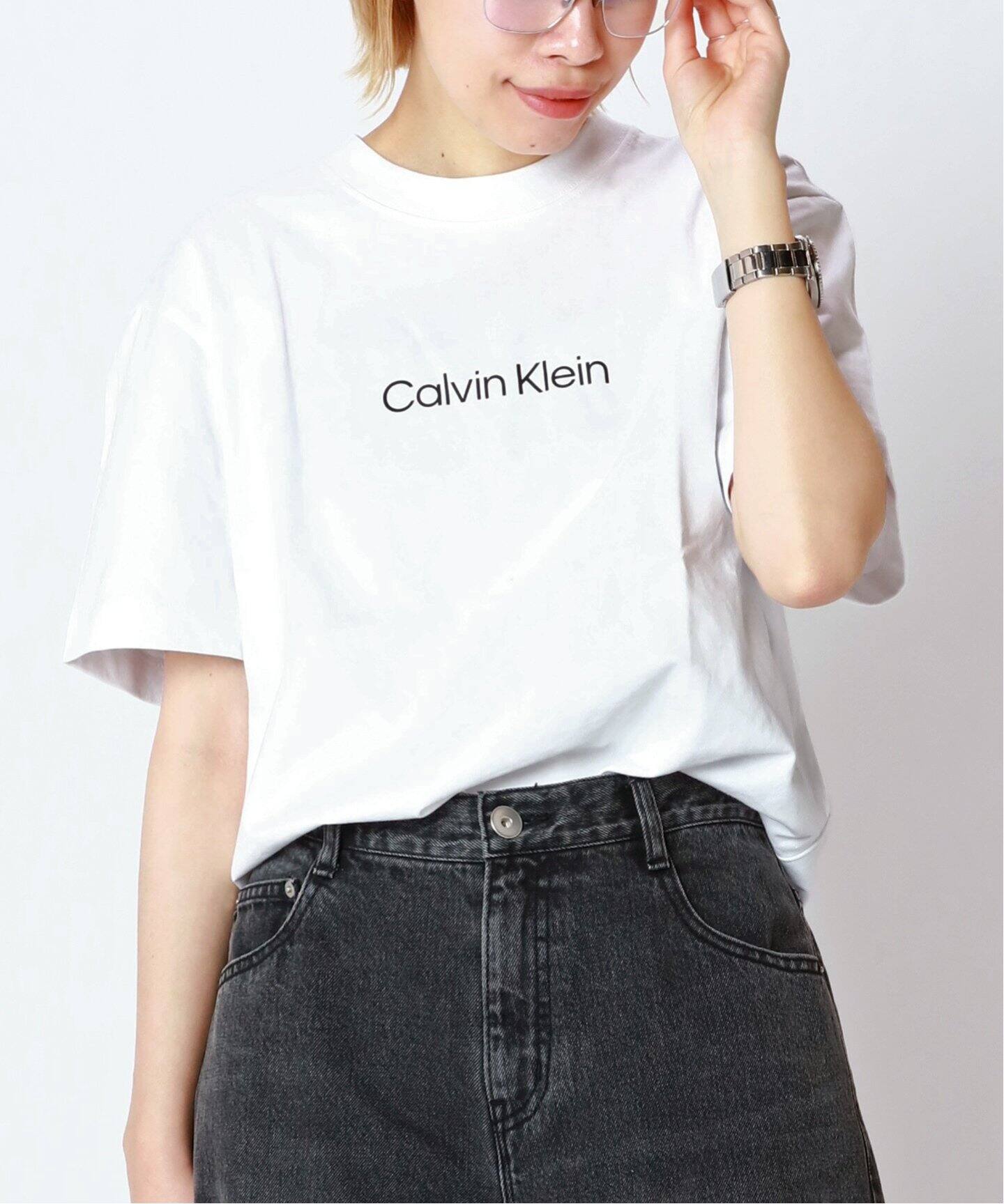 Calvin Klein / カルバン クライン】Compact standerd LOGO T-sh（T 