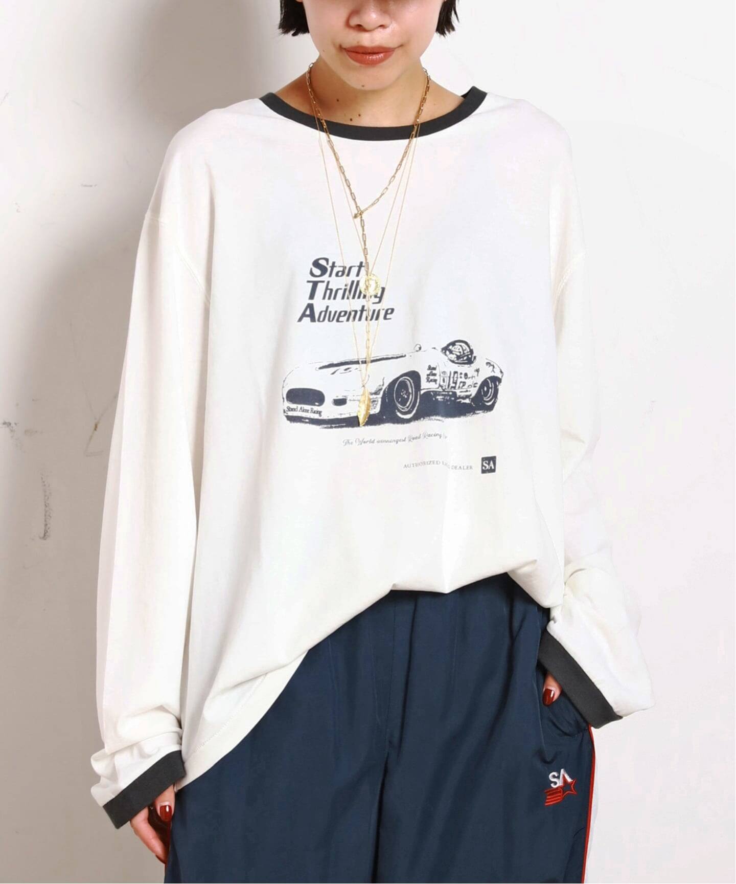 STANDALONE スタンドアローン　プリントTシャツ StandAlone/スタンド アローン】STA PRINTED RINGER T-SH（Tシャツ