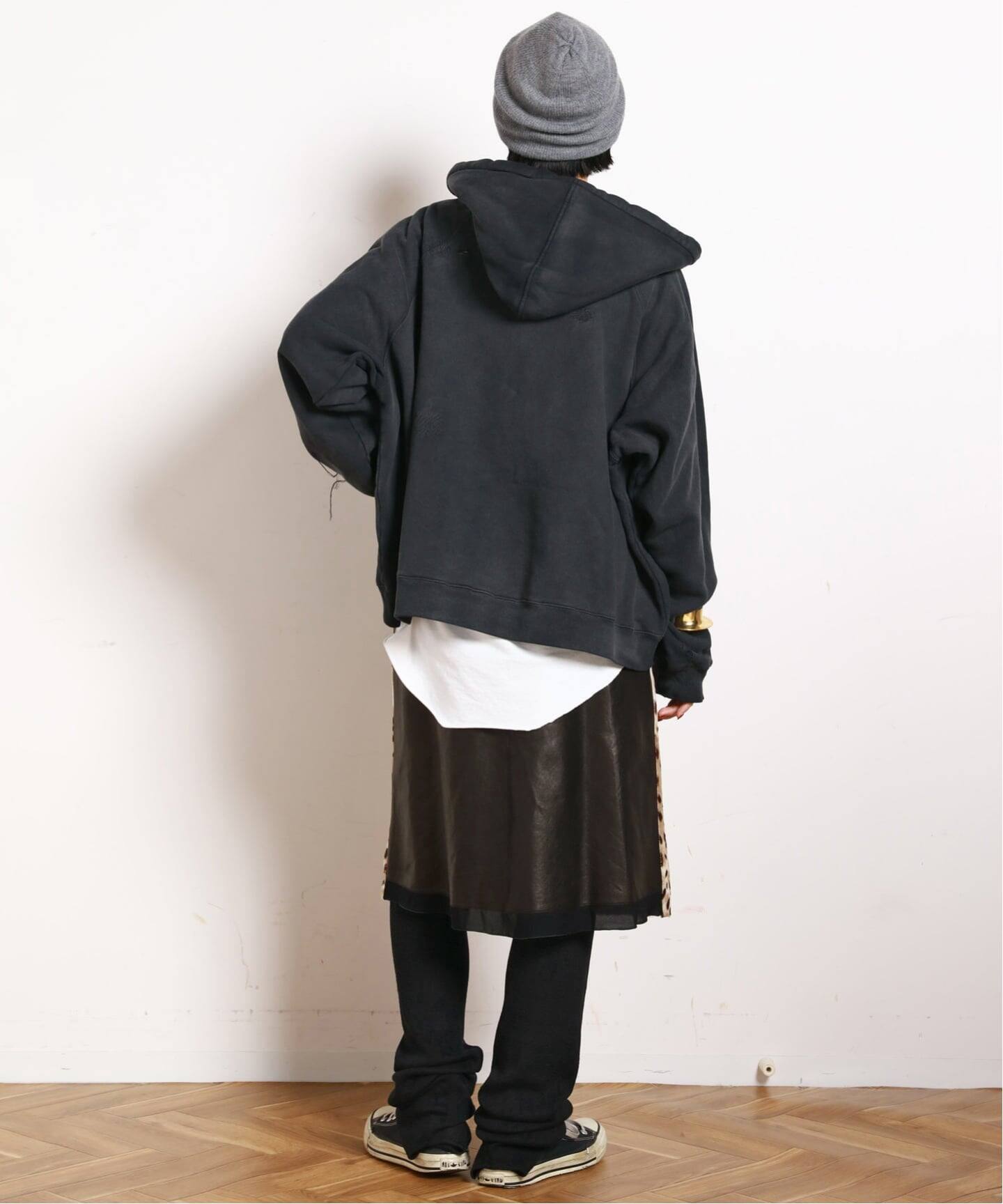 APSTUDIO スウェットロゴパーカー StandAlone/スタンド アローン】DESTROYED EMBROIDERY HOODIE