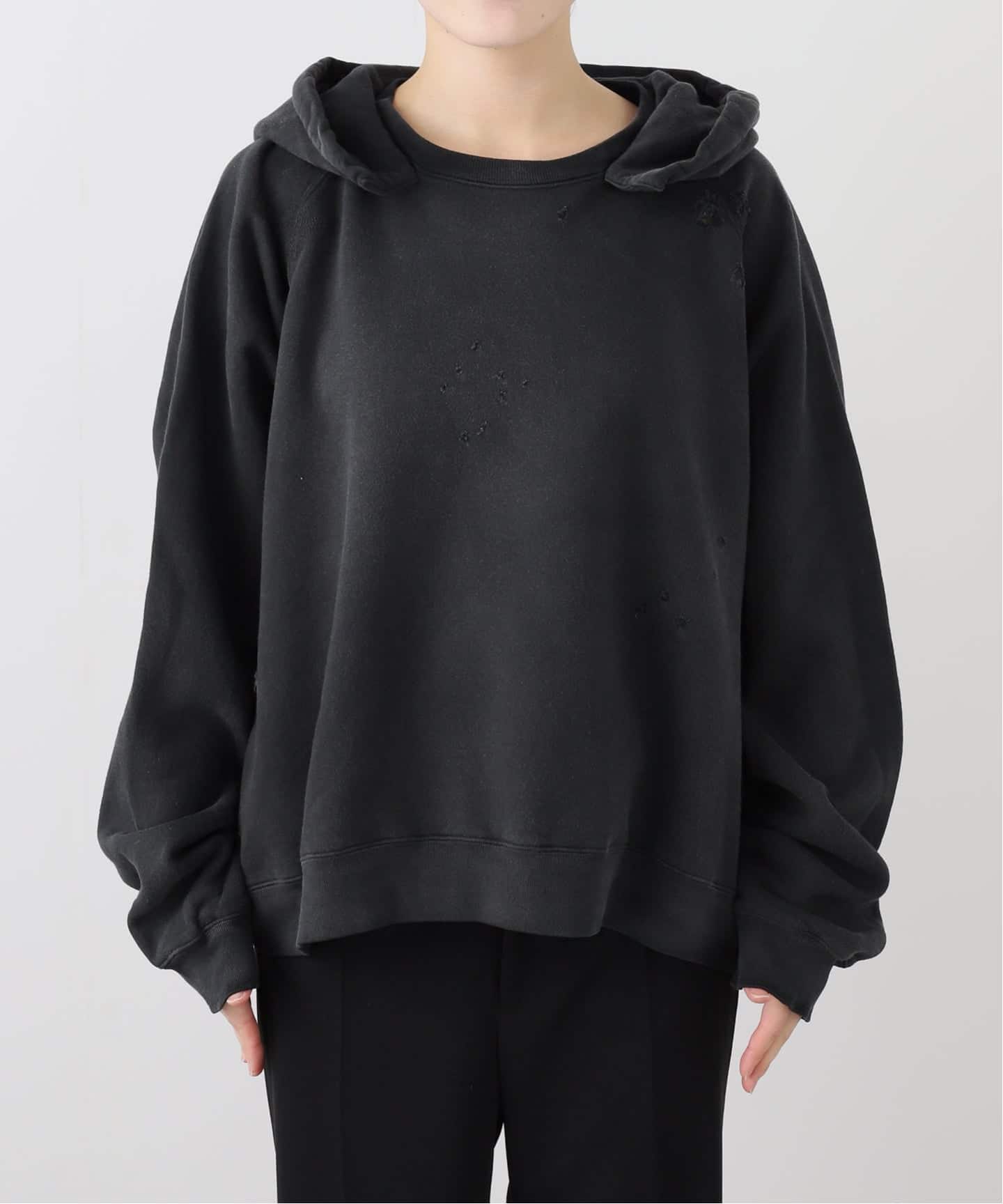 AP STUDIO スタンドアローンスウェット StandAlone/スタンド アローン】DESTROYED EMBROIDERY HOODIE