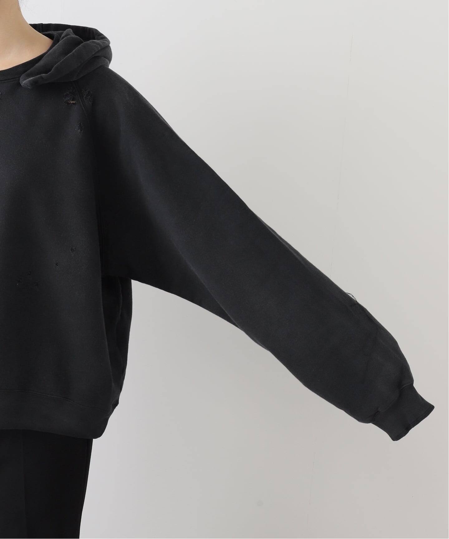 AP STUDIO スタンドアローンスウェット StandAlone/スタンド アローン】DESTROYED EMBROIDERY HOODIE