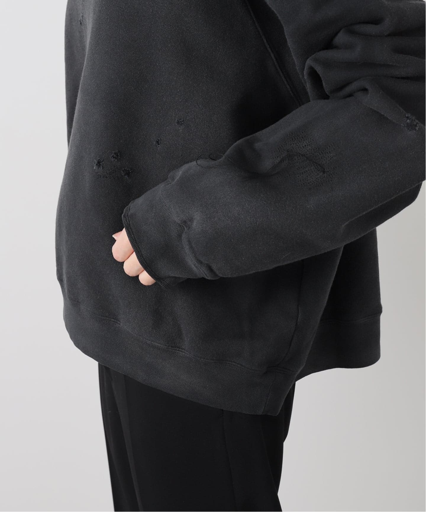 StandAlone/スタンド アローン】DESTROYED EMBROIDERY HOODIE