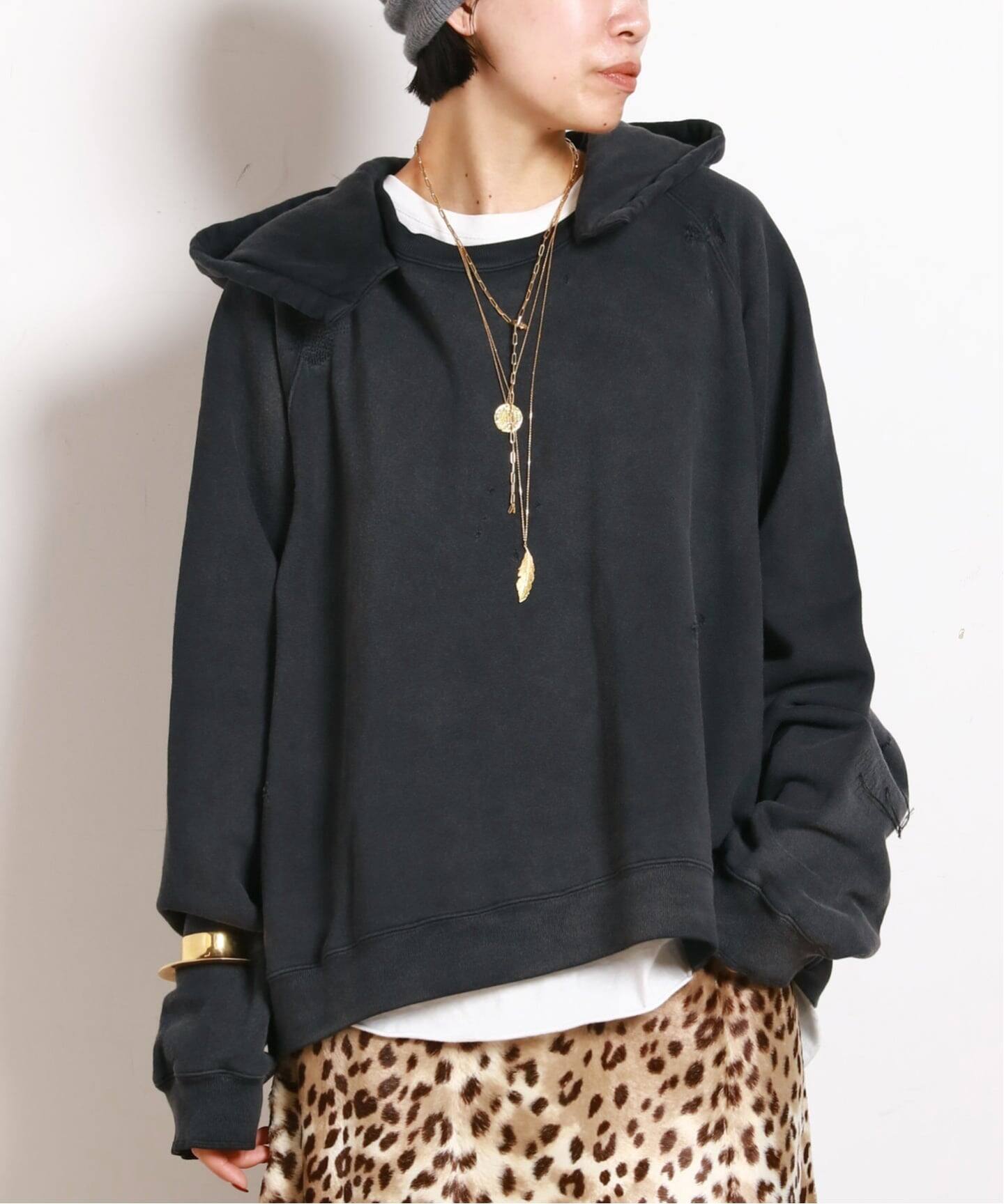 StandAlone/スタンド アローン】DESTROYED EMBROIDERY HOODIE 