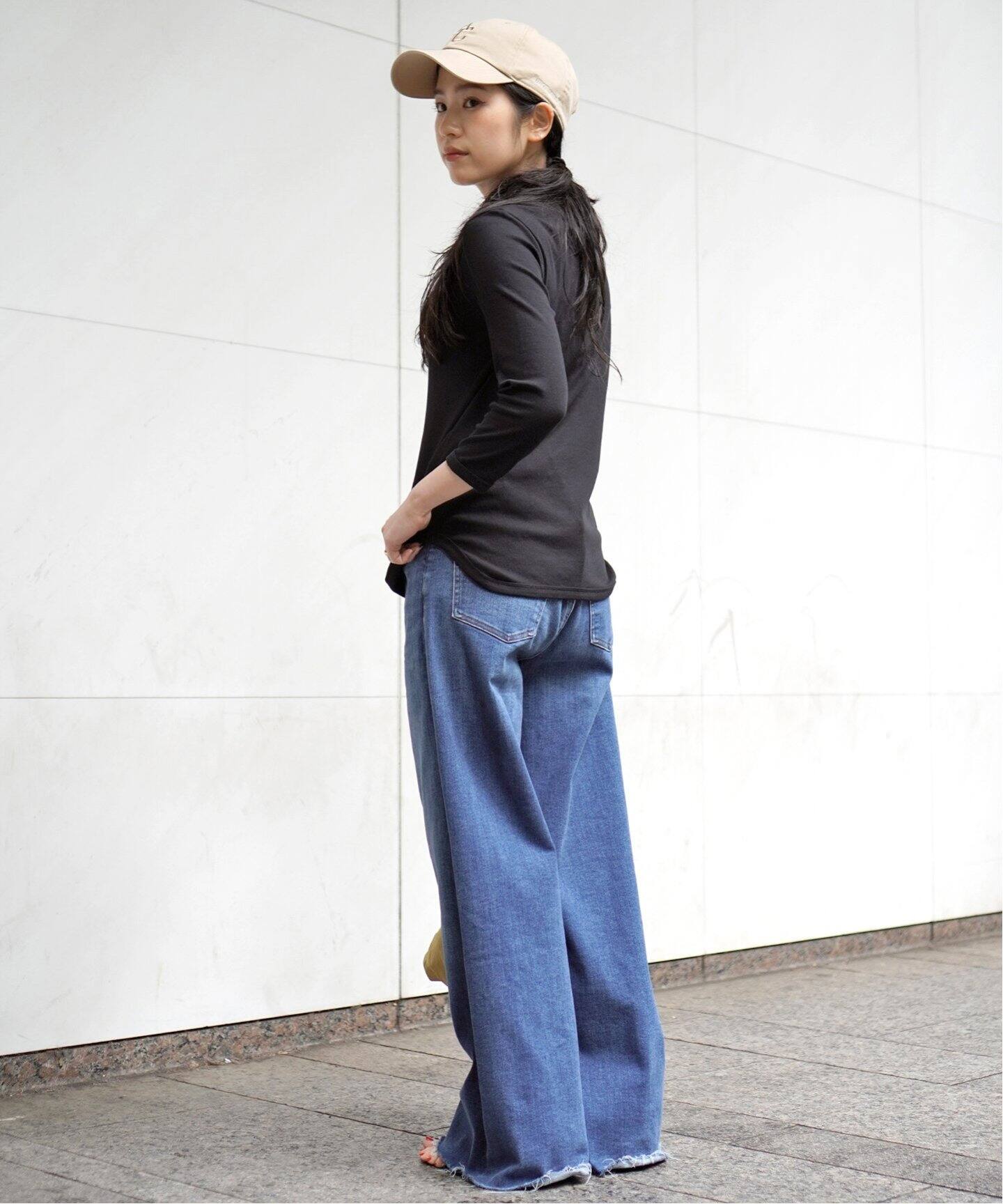 tシャツ 「TEURN STUDIOS/ターンスタジオ」3/4 sleeved rib top レディース TEURN STUDIOS/ターンスタジオ】3/4 sleeved rib top（Tシャツ