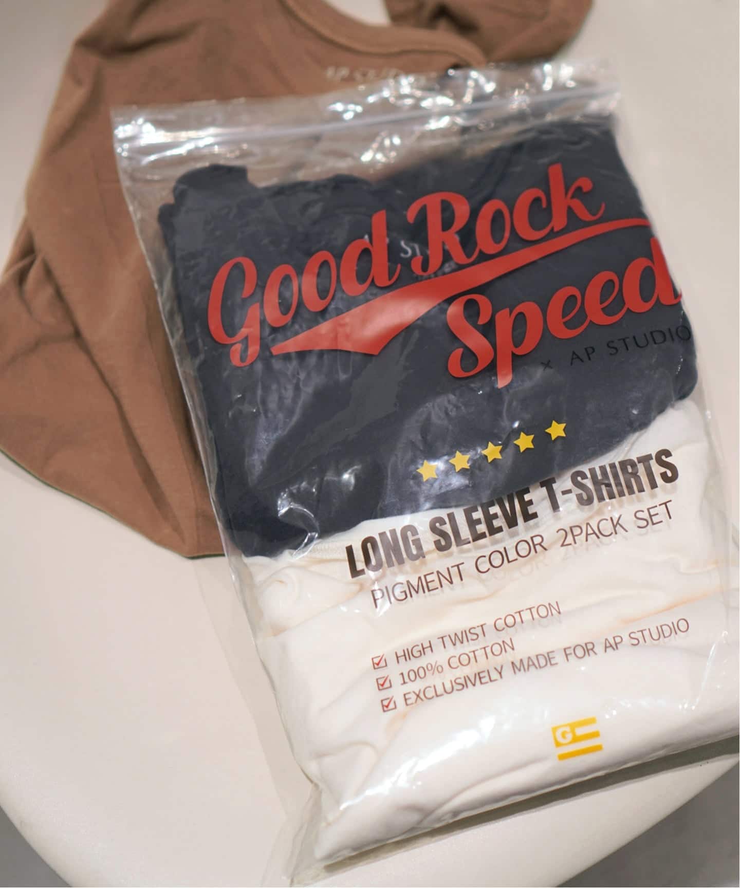 AP STUDIO 2024SS クラフトニット　Tシャツ　黒　美品 GOOD ROCK SPEED / グッドロックスピード】別注pack Tシャツ