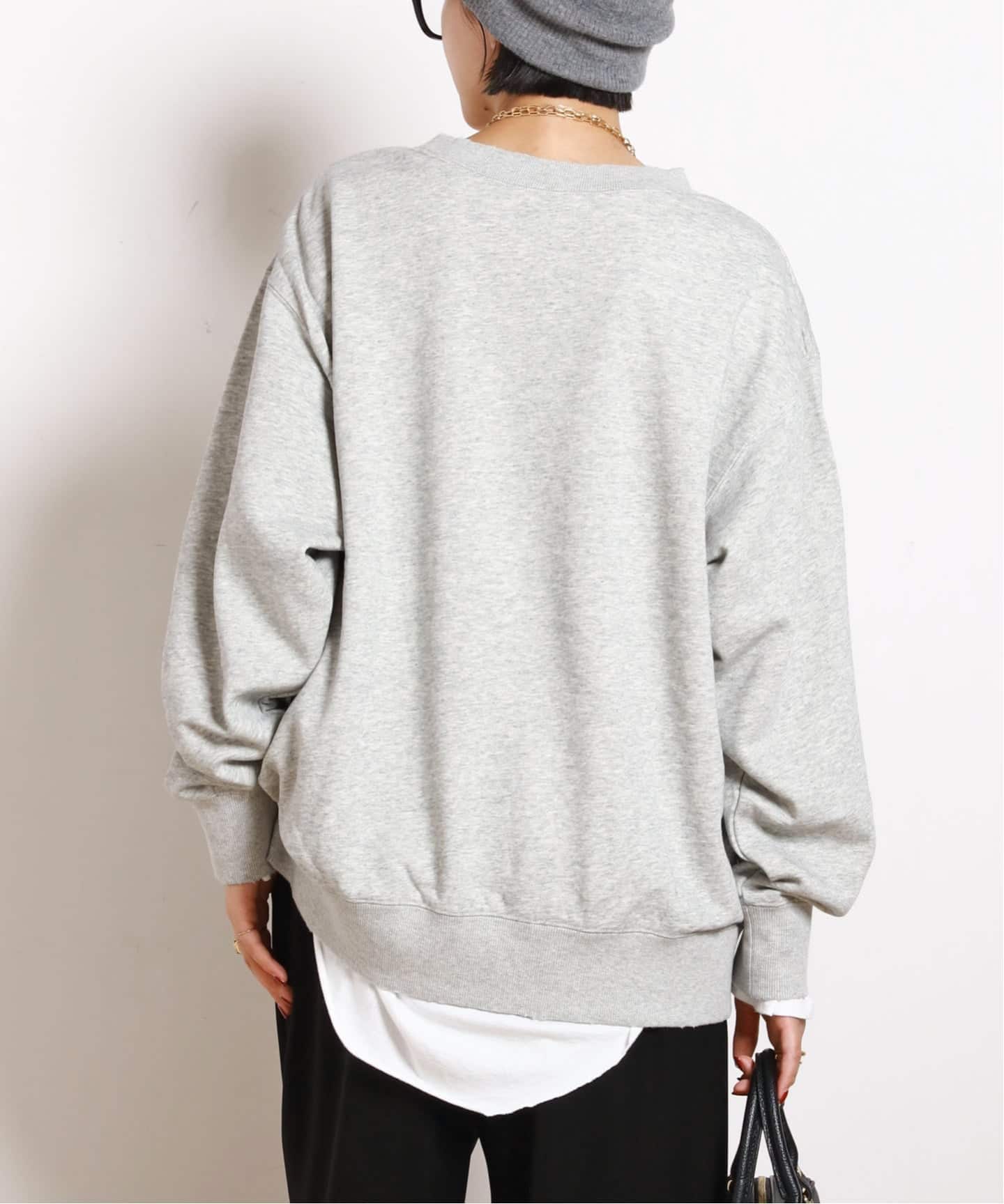 athletic wear MASON】別注オーバーカレッジスウェット（Tシャツ