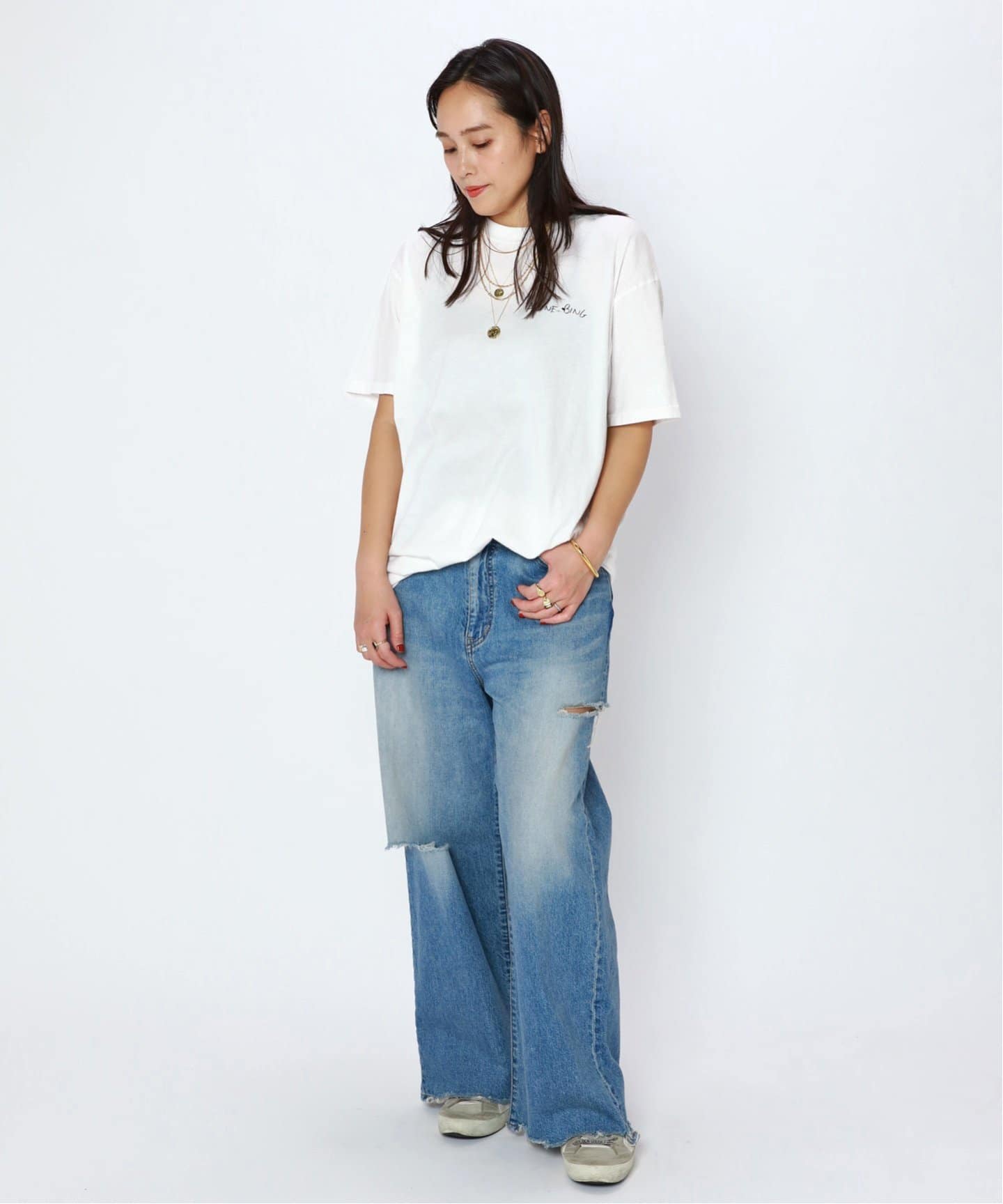 tシャツ *「ANINE BING/アニン ビン」WALKER TEE LYRICS