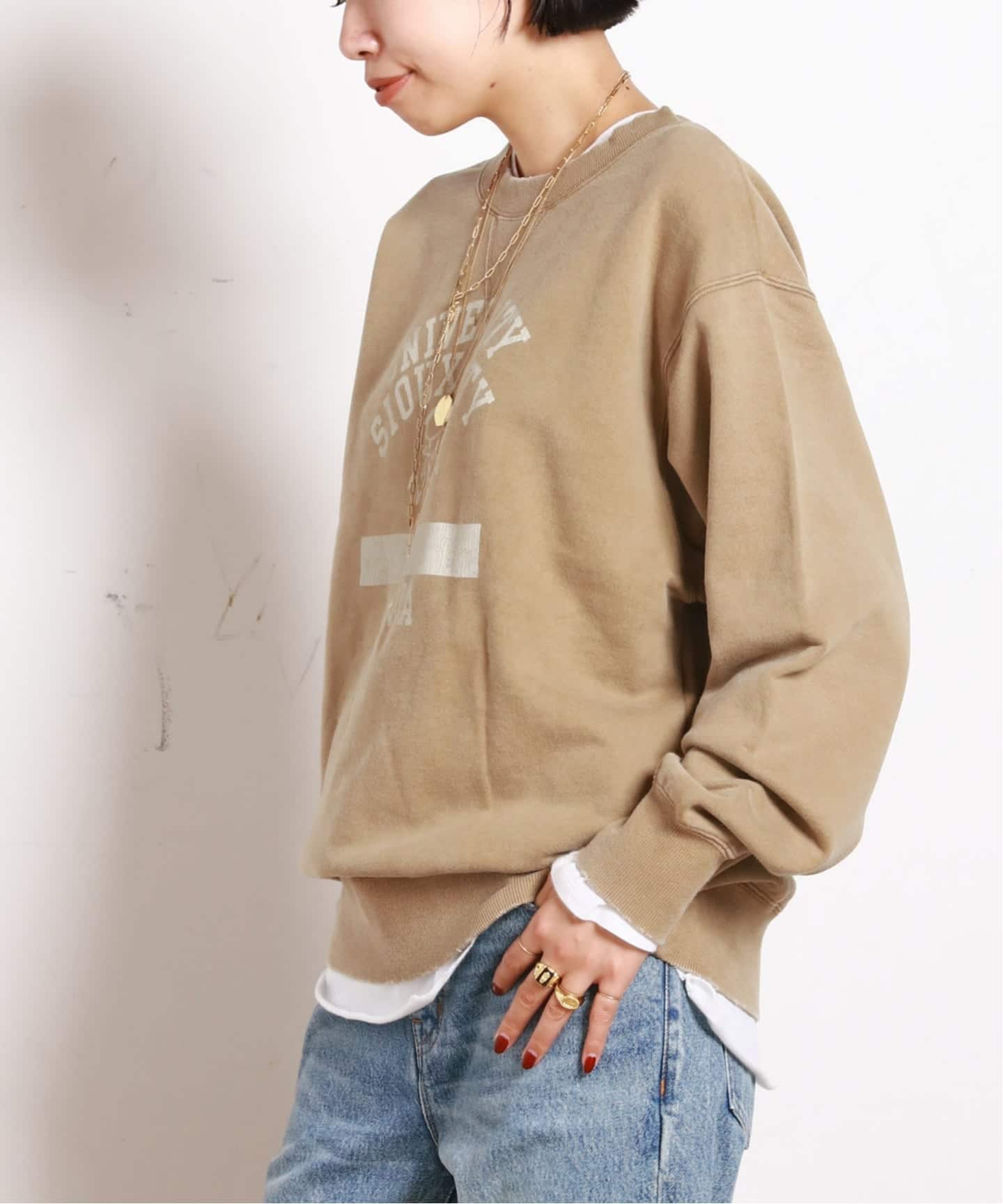 athletic wear MASON】別注カレッジスウェット（Tシャツ