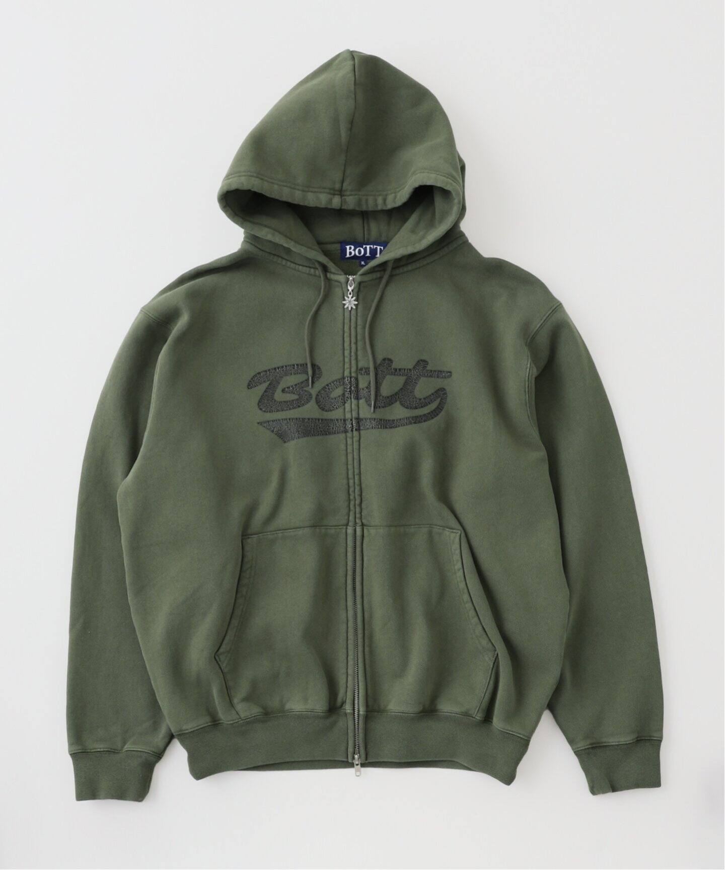 BoTT / ボット】Washed Script Logo Zip Hoodie（パーカー）｜WISM 
