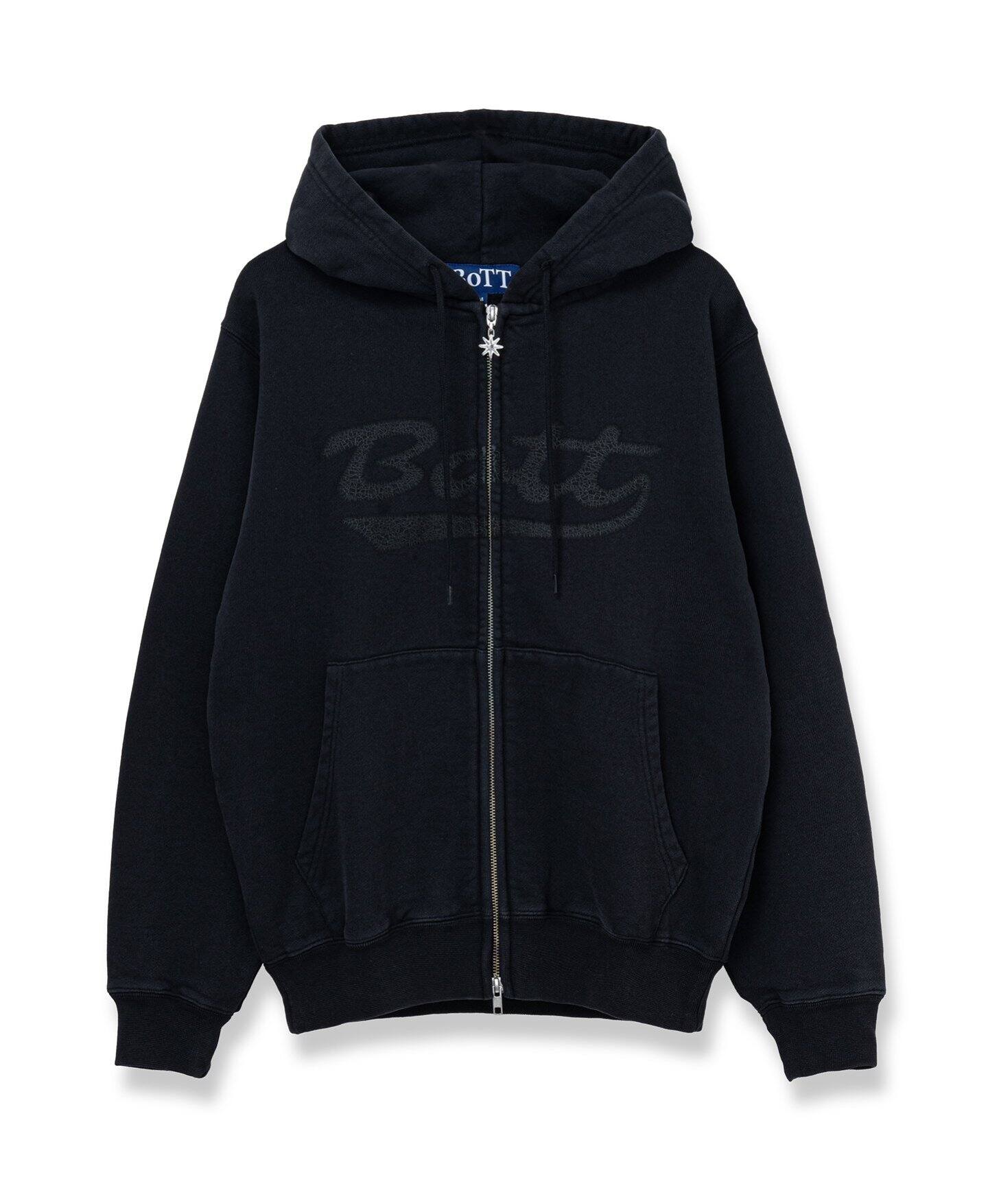 BoTT / ボット】Washed Script Logo Zip Hoodie（パーカー）｜WISM 