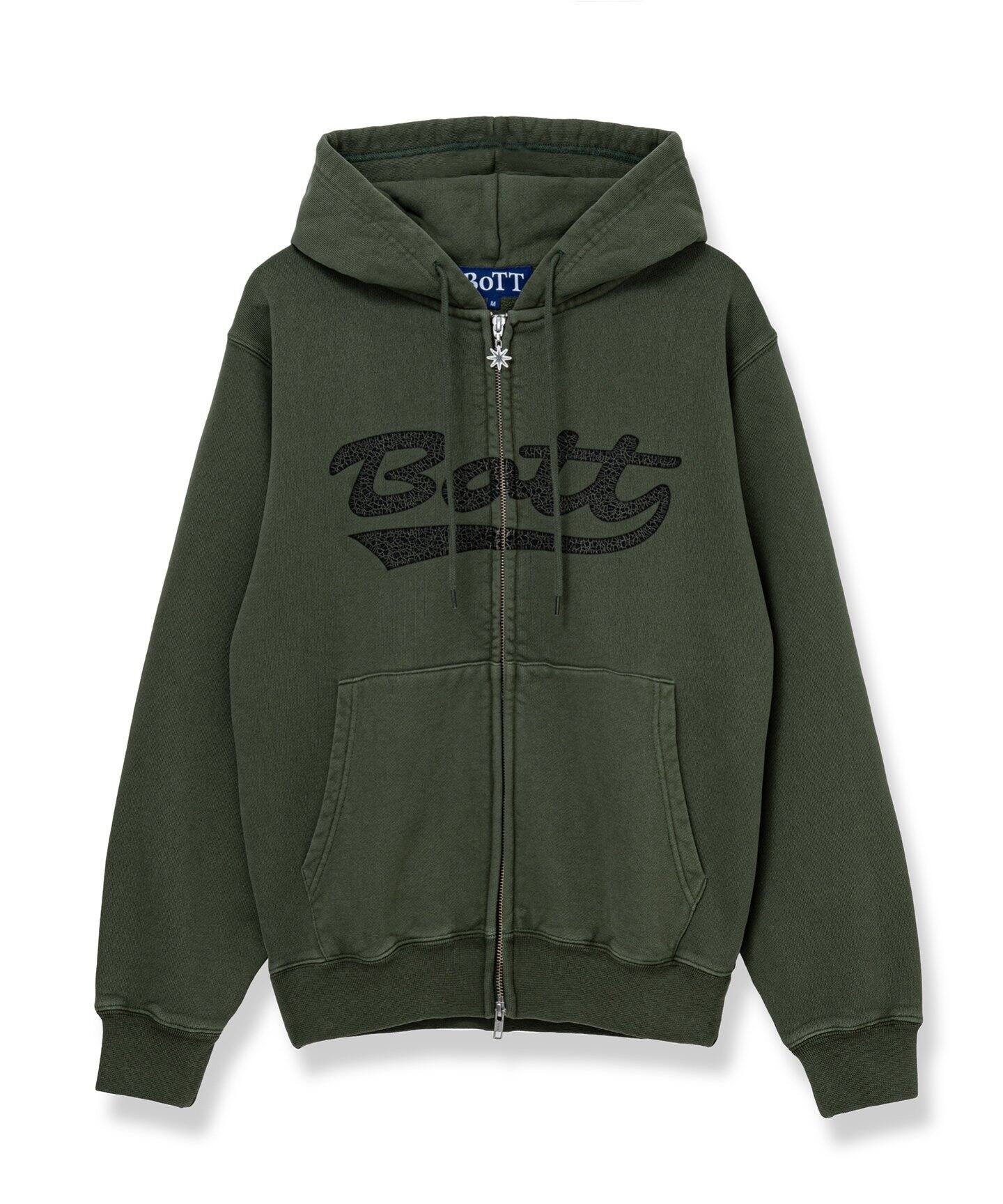 BoTT / ボット】Washed Script Logo Zip Hoodie（パーカー）｜WISM 