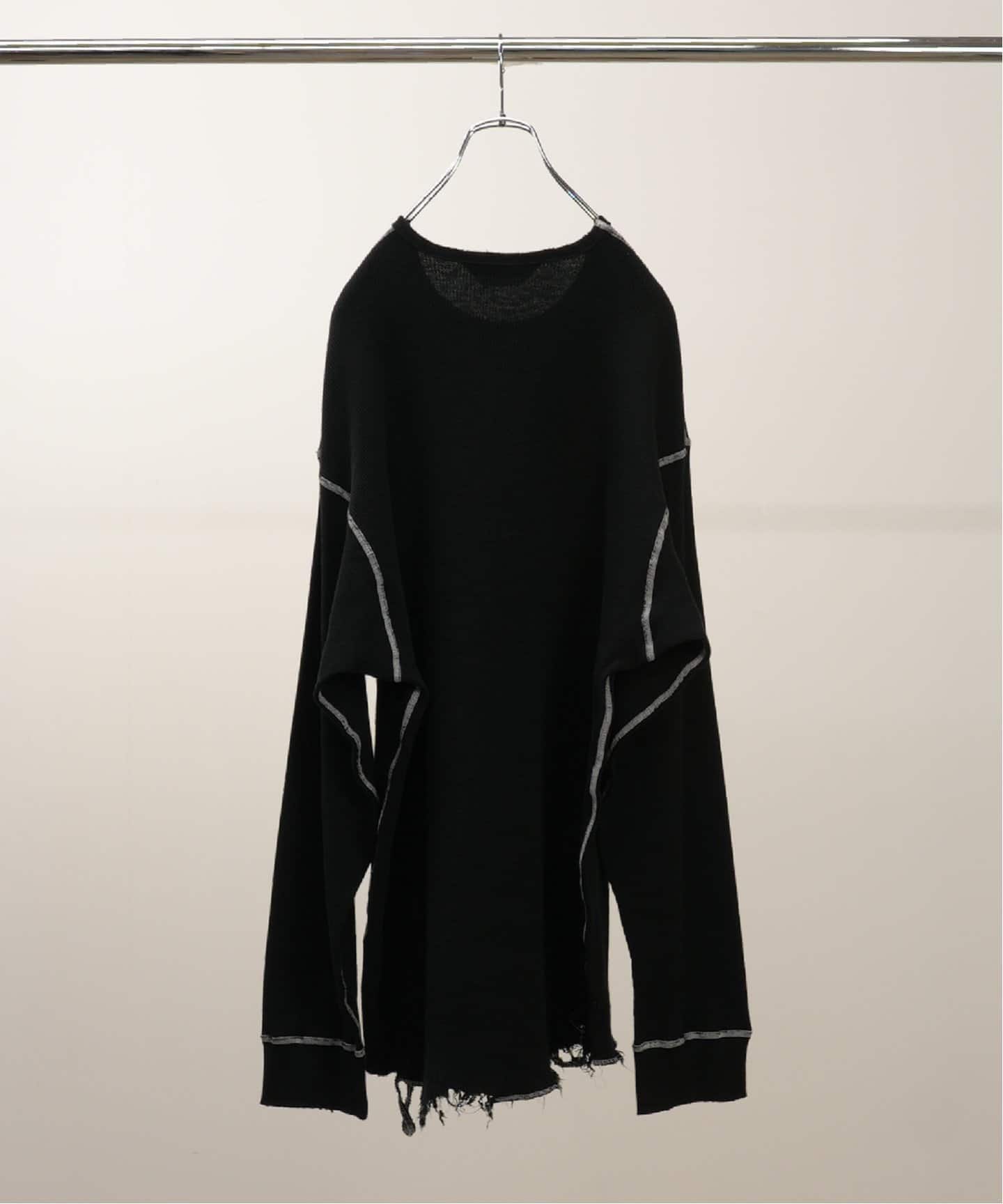 ANCELLM / アンセルム DAMAGE WAFFLE CREW LS T-SHIRT（Tシャツ