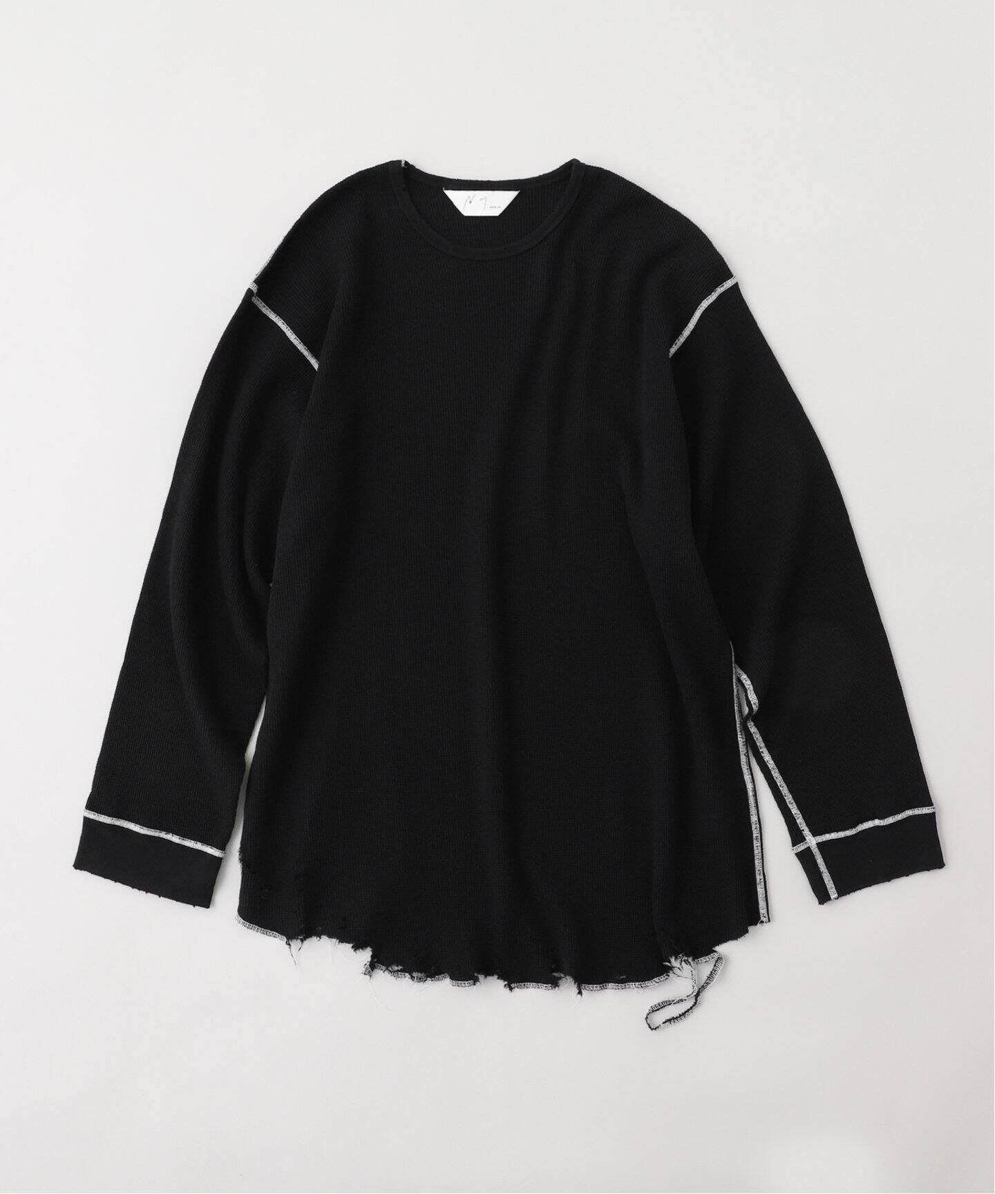 アンセルム　DAMAGE WAFFLE CREW LS T-SHIRT DAMAGE WAFFLE CREW LS T-SHIRT(GRAY) – ANCELLM