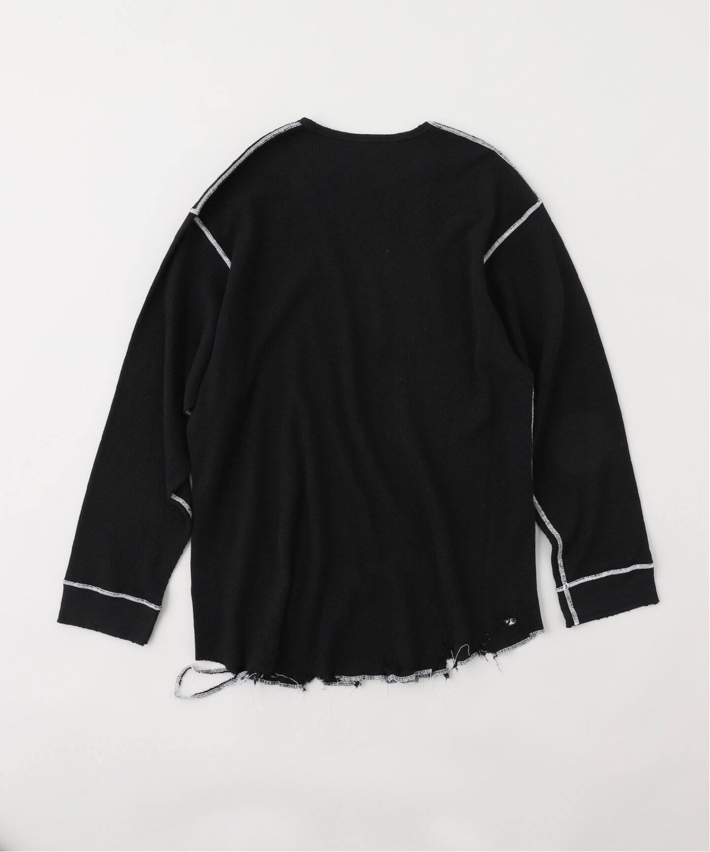 ANCELLM / アンセルム DAMAGE WAFFLE CREW LS T-SHIRT（Tシャツ