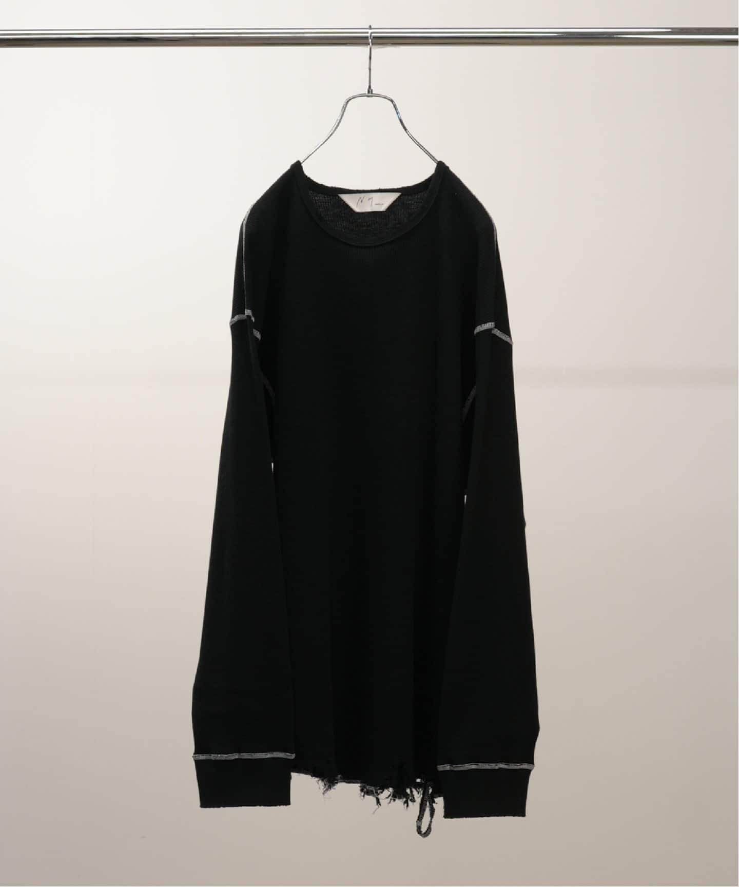 トップス Ancellm DAMAGE WAFFLECREW LS T-SHIRT ANCELLM DAMAGE WAFFLE CREW LS T-SHIRT [GREIGE] - Fresh