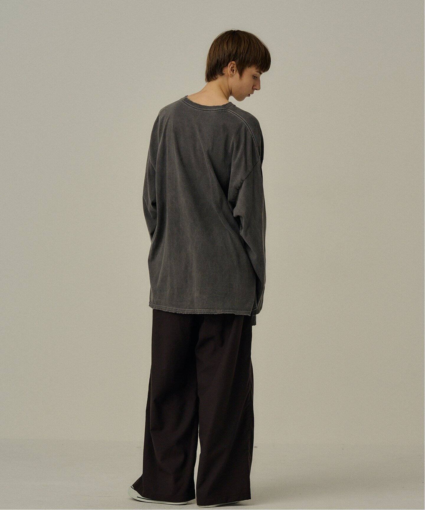ANCELLM / アンセルム EMBROIDERY DYED LS T-SHIRT（Tシャツ