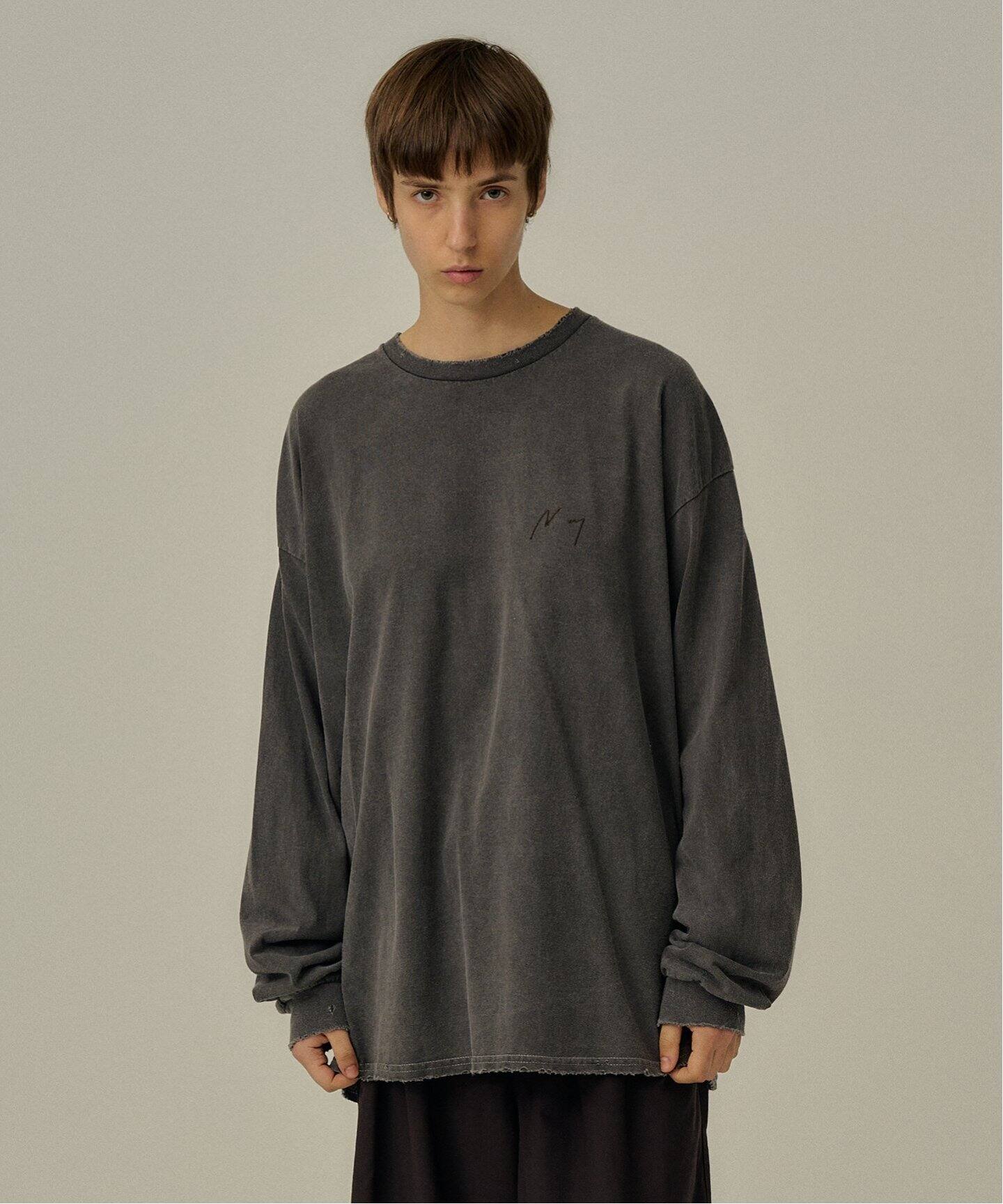 ANCELLM EMBROIDERY DYED LS T-SHIRT tシャツ ANCELLM/アンセルム/EMBROIDERY DYED LS T-SHIRT | GARDEN