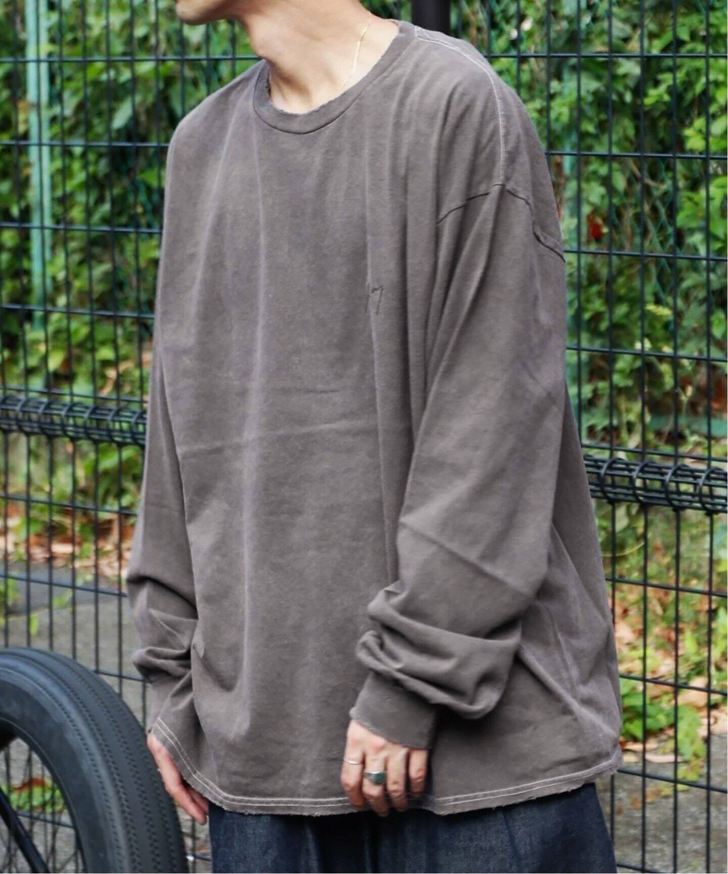 ANCELLM / アンセルム EMBROIDERY DYED LS T-SHIRT（Tシャツ