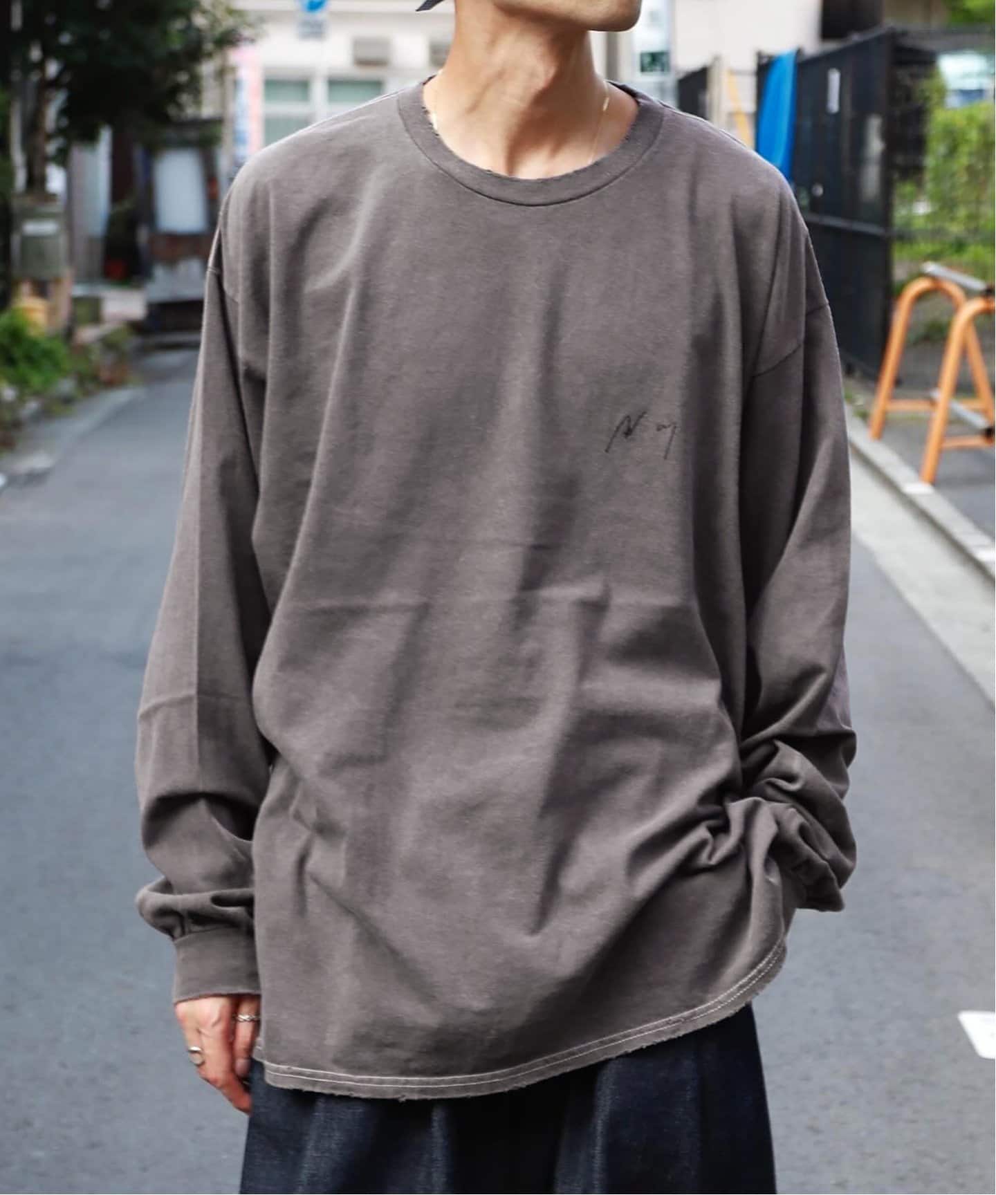 ANCELLM / アンセルム EMBROIDERY DYED LS T-SHIRT（Tシャツ