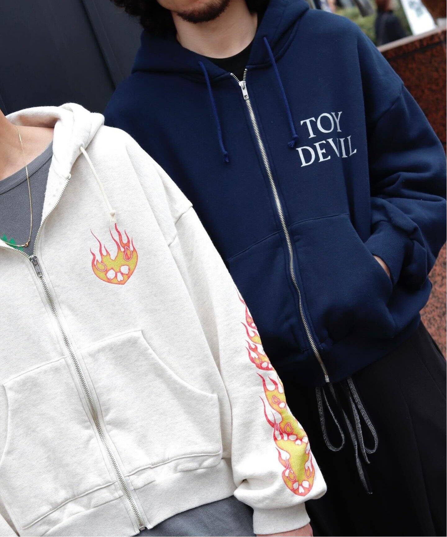 TOY DEVIL / トイデビル DEVIL ZIP HOODIE-FIRE DEVIL SK