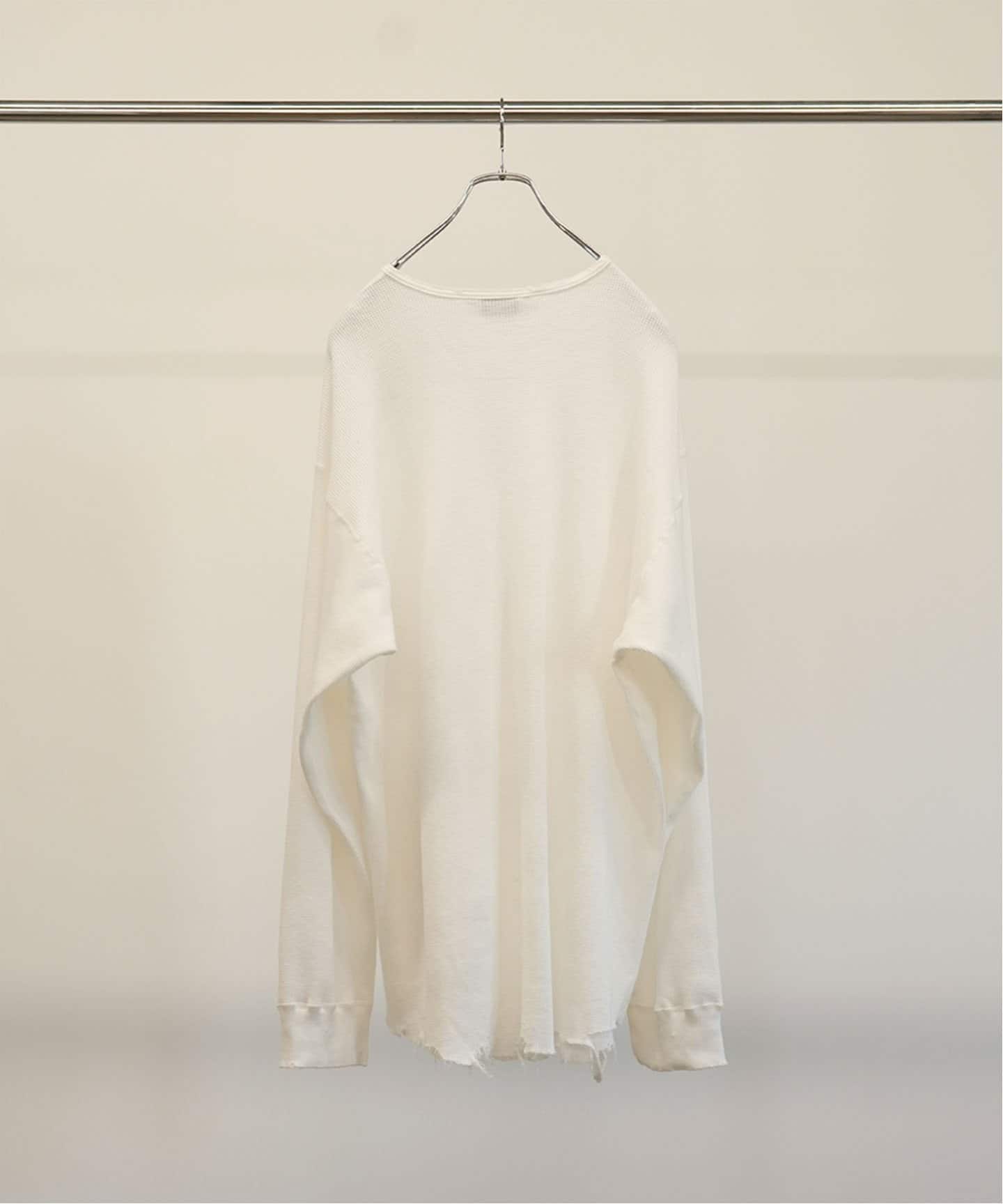 ANCELLM / アンセルム】DAMAGE WAFFLE CREW LS T-SHIRT（Tシャツ