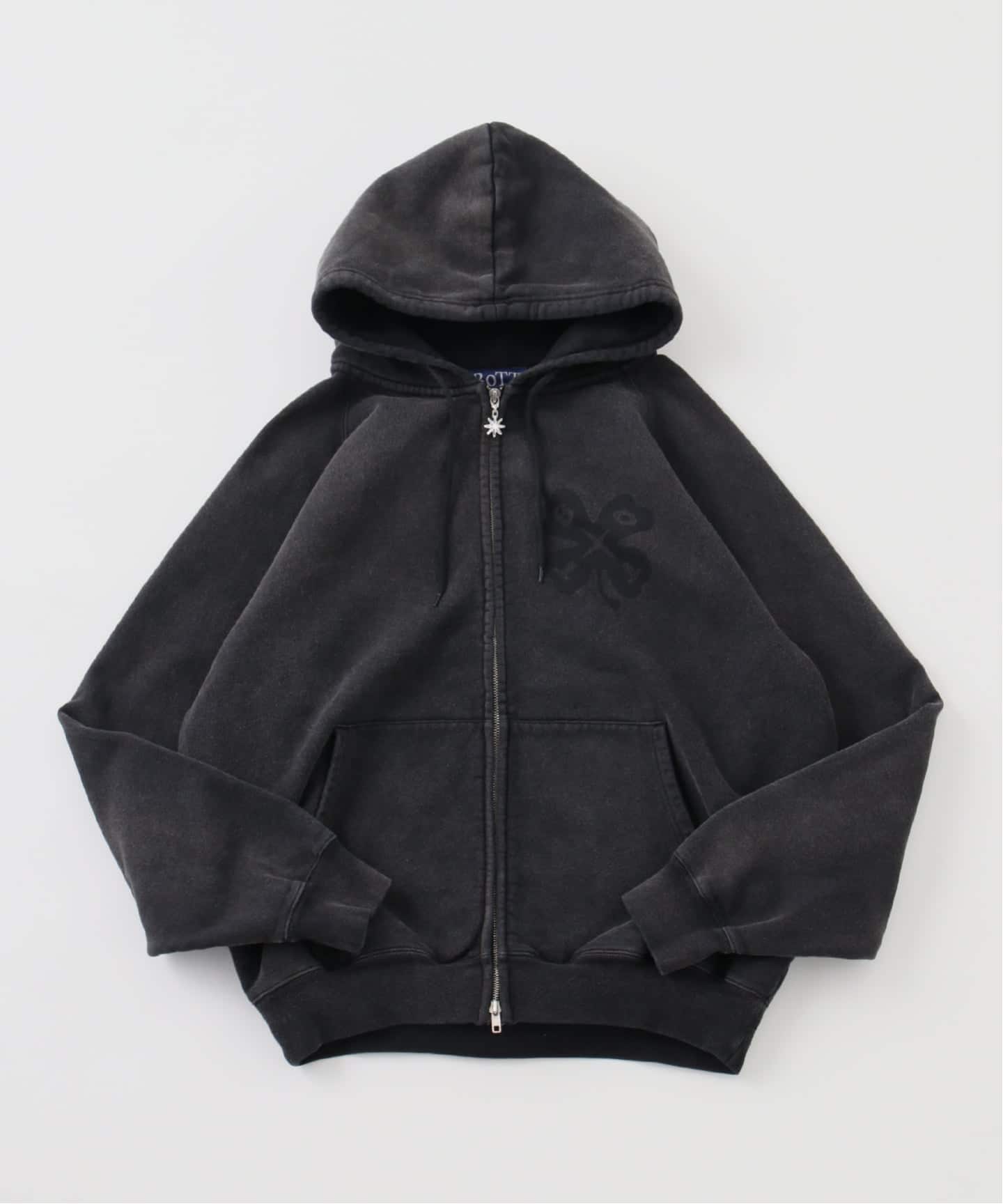 BoTT / ボット Washed Lucky Logo Zip Hoodie（Tシャツ／カットソー