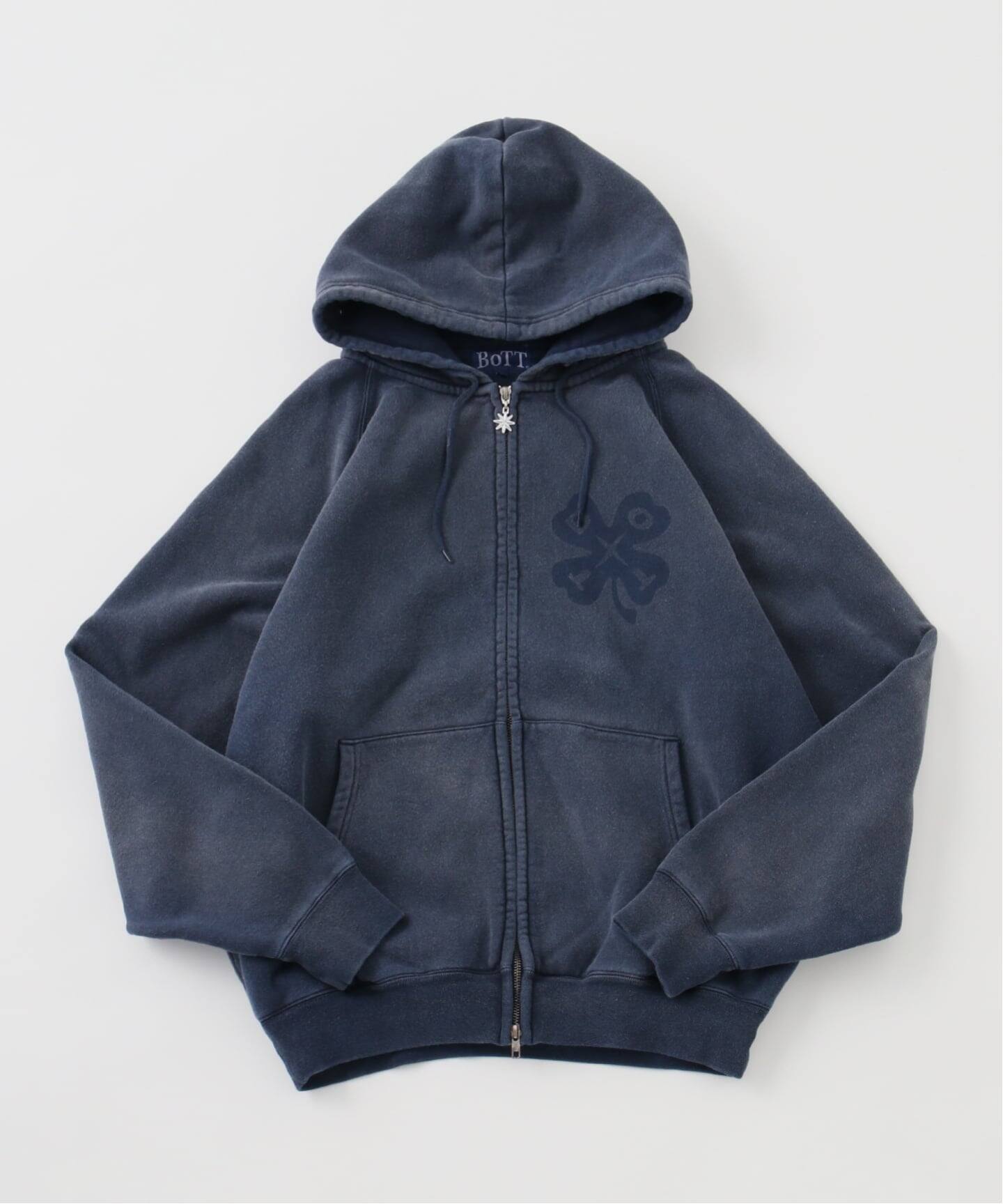 BoTT / ボット Washed Lucky Logo Zip Hoodie（Tシャツ／カットソー