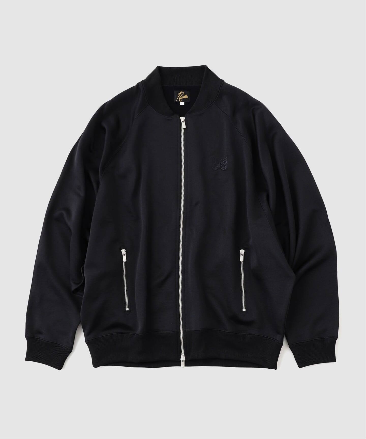 ジャケット・アウター NEEDLES DOLMAN SLEEVE TRACK JACKET NEEDLES Dolman Sleeve Track Jacket - Poly Smooth [Black]