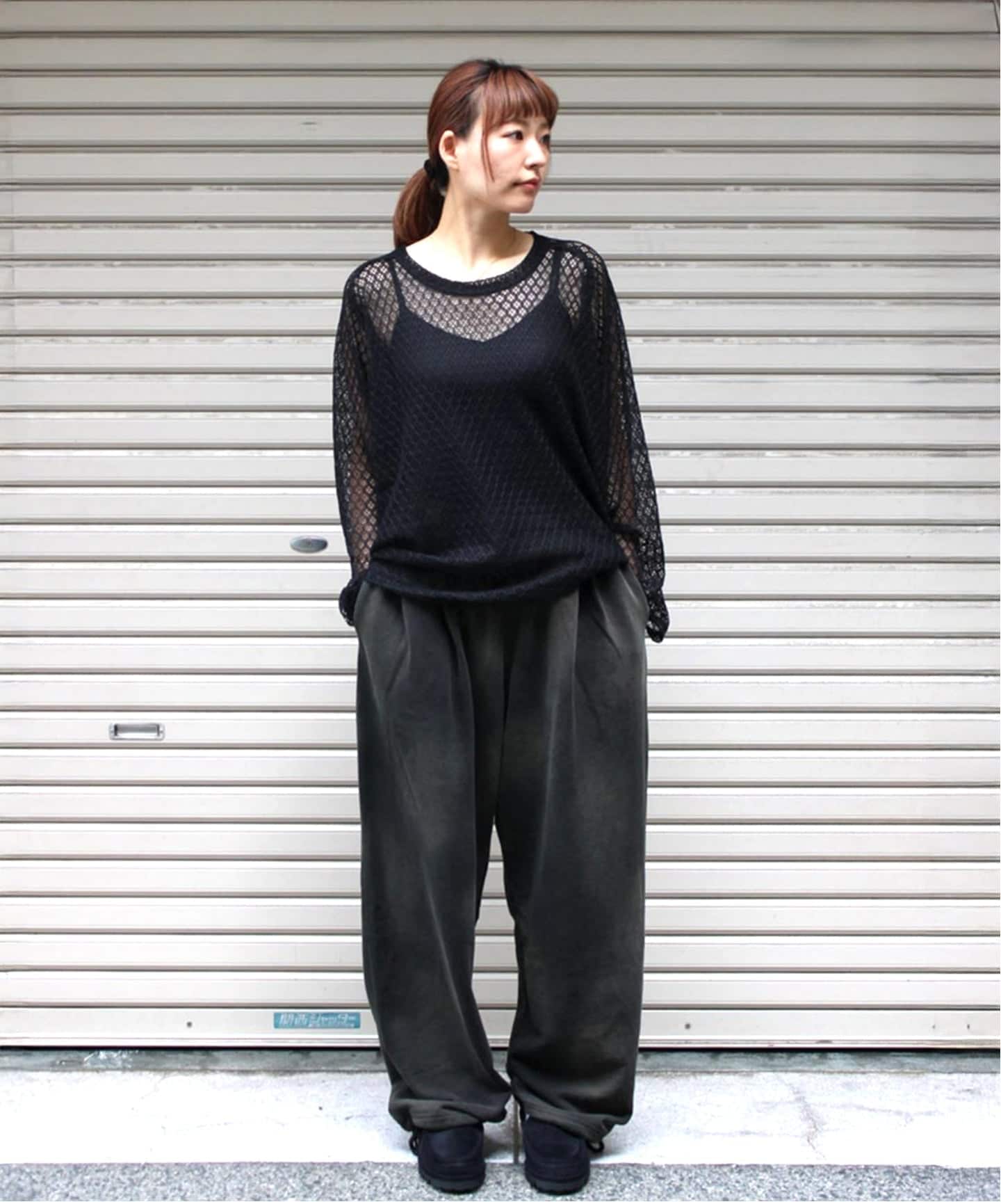 NEEDLES / ニードルズ L/S U-Neck Tee - PE/W Raschel La（Tシャツ