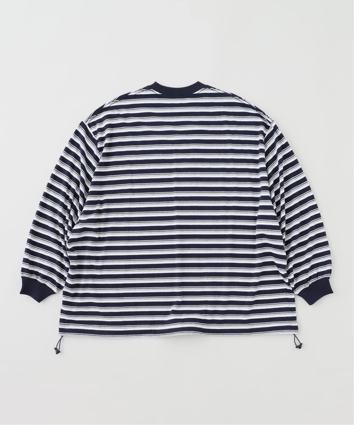 is-ness / イズネス BALLOON STRIPES LONG SLEEVE T-SH（Tシャツ