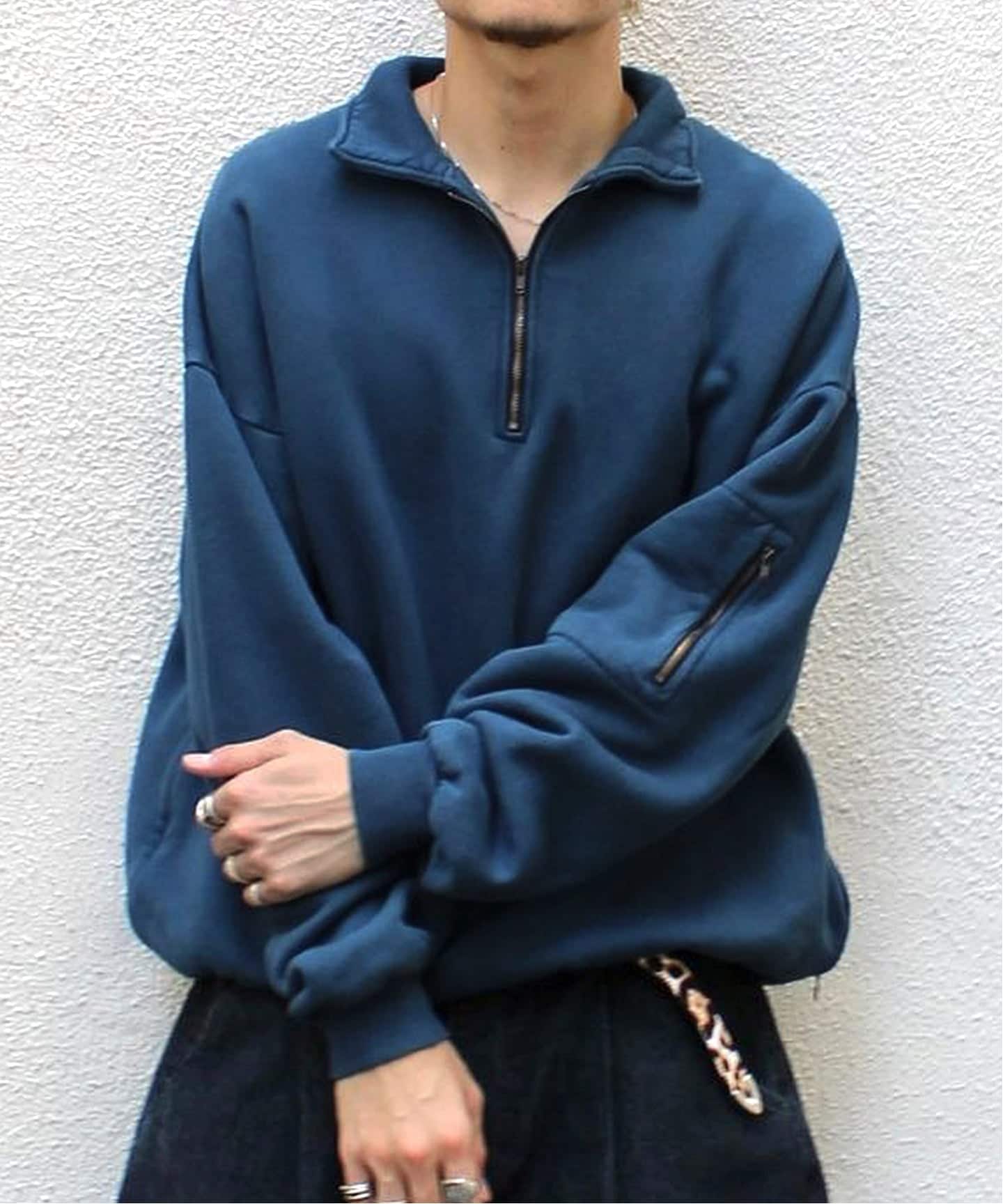 is-ness / イズネス PIGMENT DYED ZIP SWEATSHIRT（スウェット