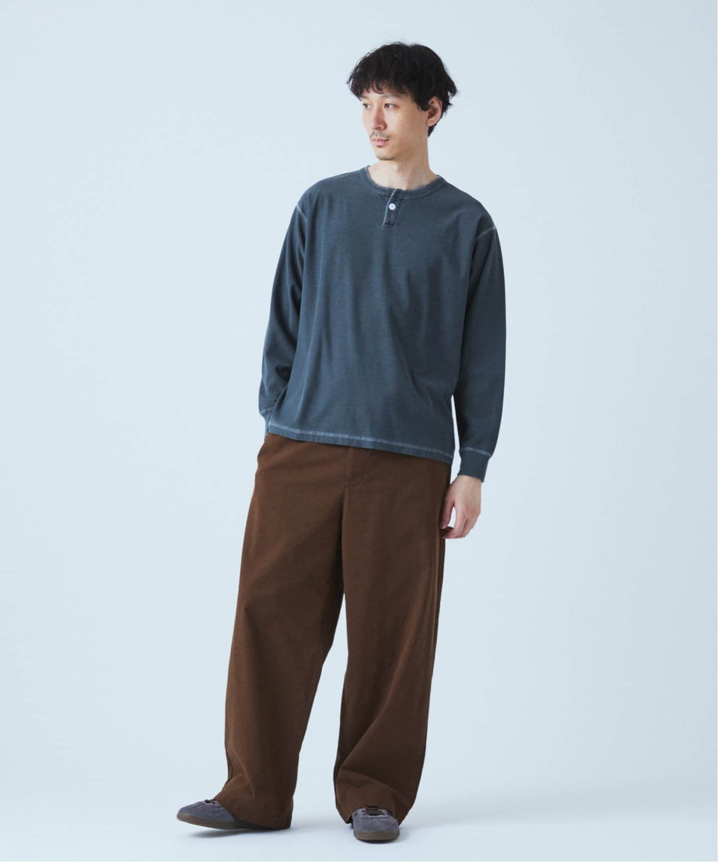 ジャーナルスタンダード（JOURNAL STANDARD）/OE バック ピグメント ヘンリー ネック ロンT OE バック ピグメント ヘンリー ネック ロンT（Tシャツ／カットソー