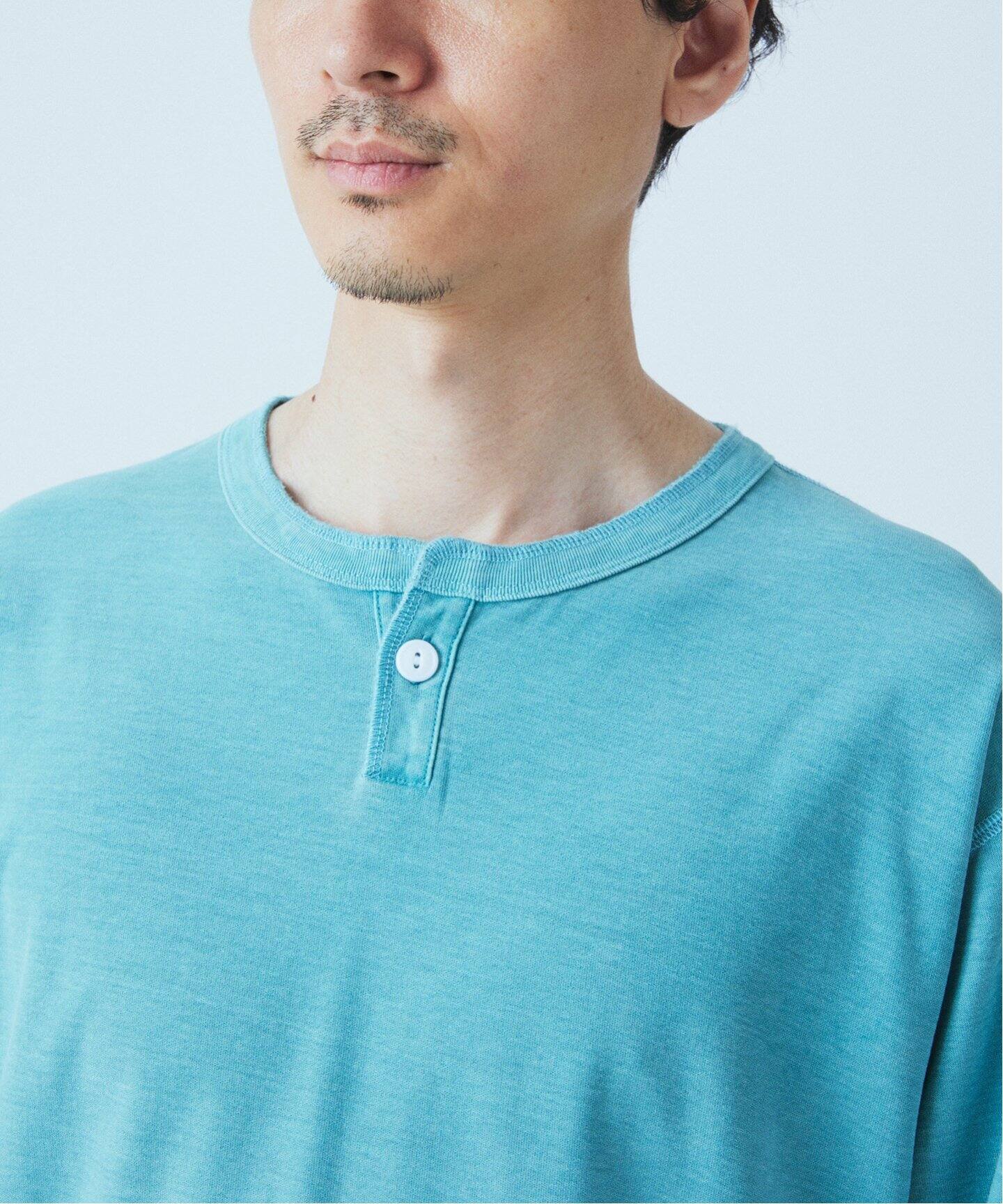 OE バック ピグメント ヘンリー ネック ロンT（Tシャツ／カットソー