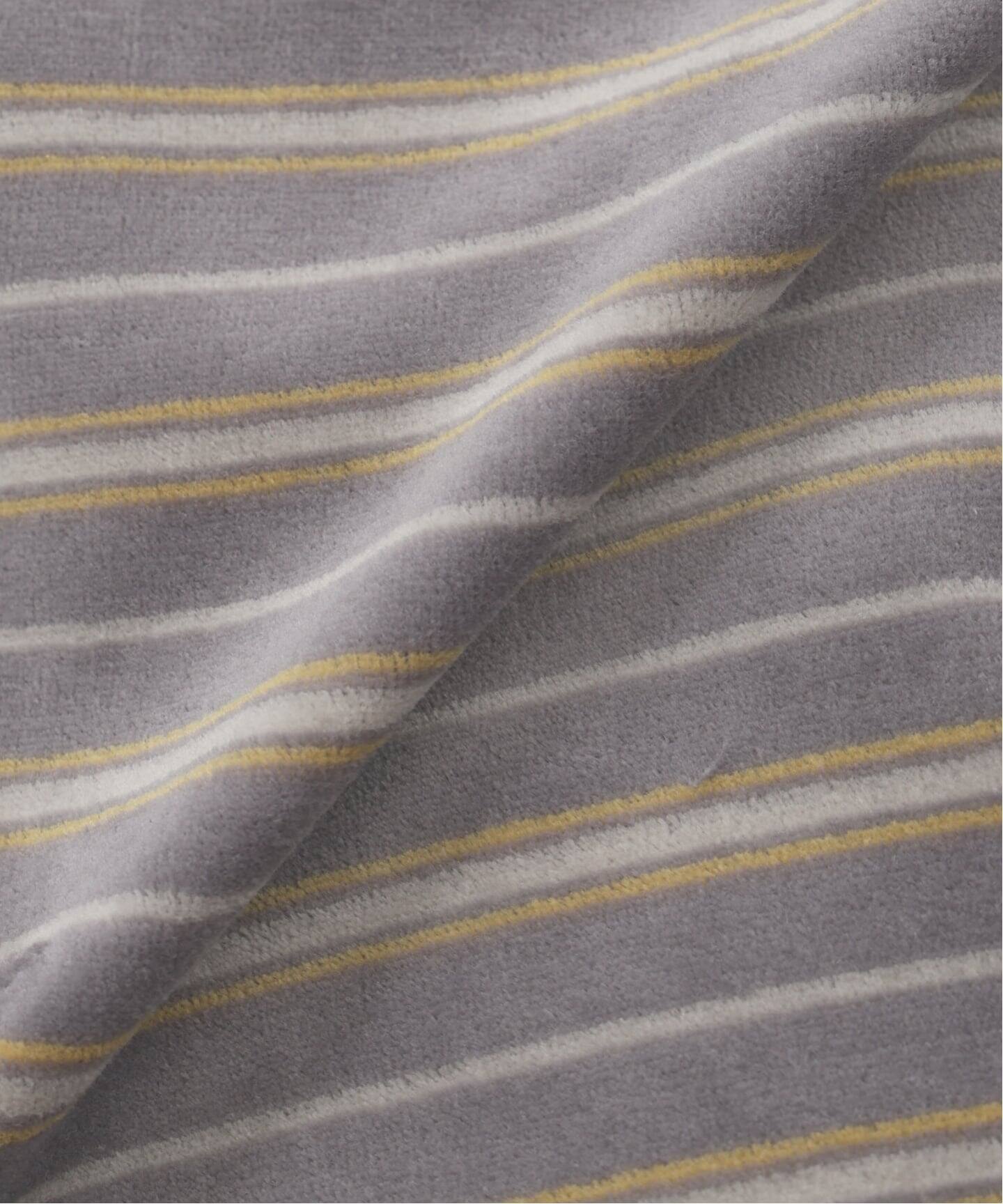 ベロア マイクロ ボーダー クルーネック ロンT（Tシャツ／カットソー