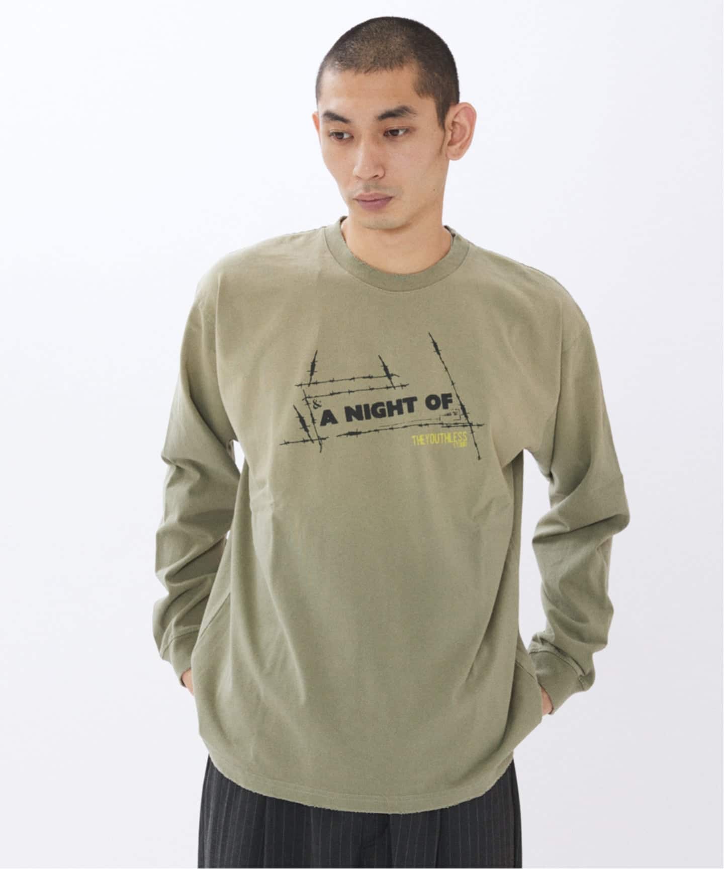 YOUTHLESS / ユースレス プリント ロンT（Tシャツ／カットソー